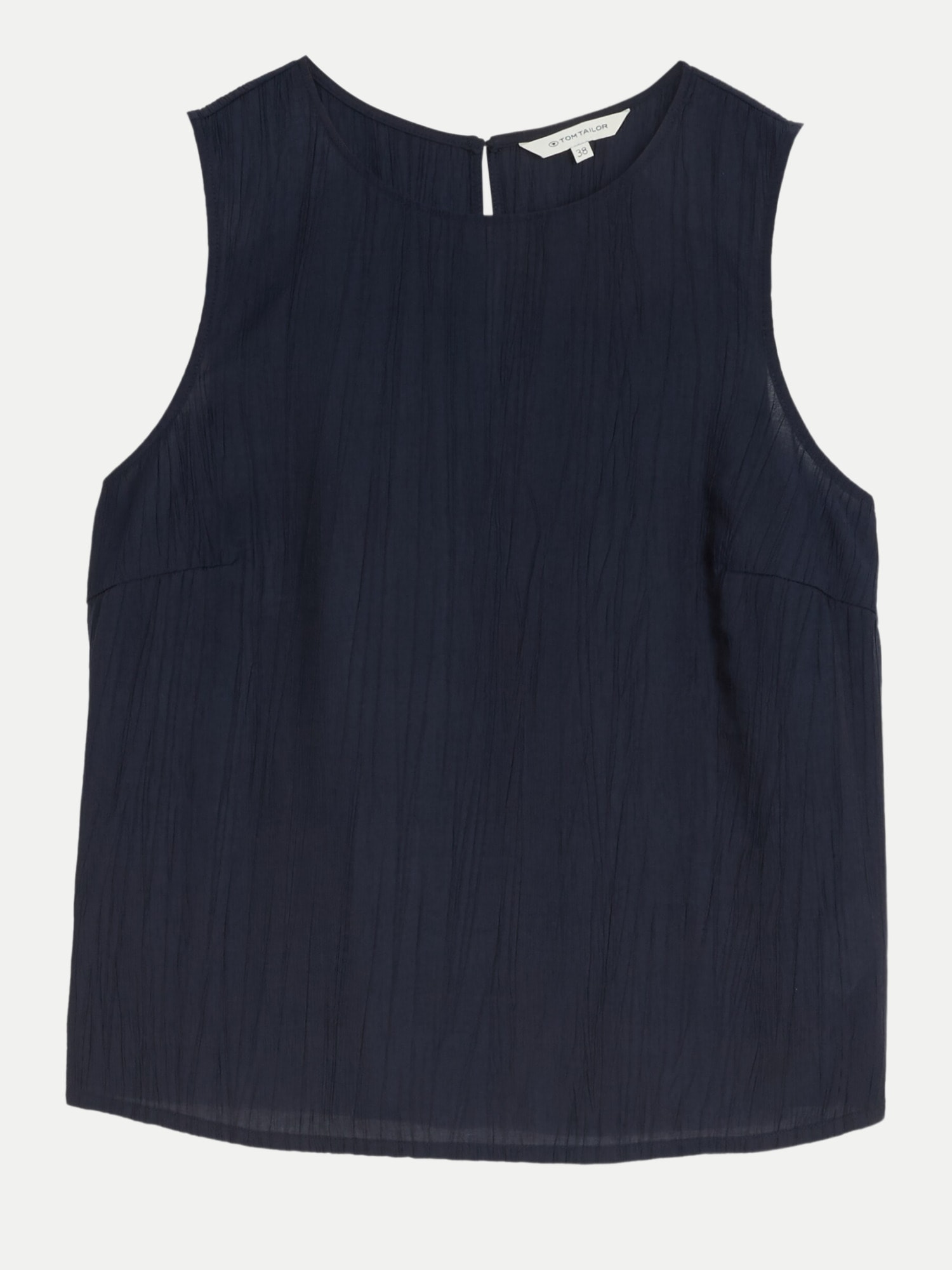 Blouse top crinkled Blau 38