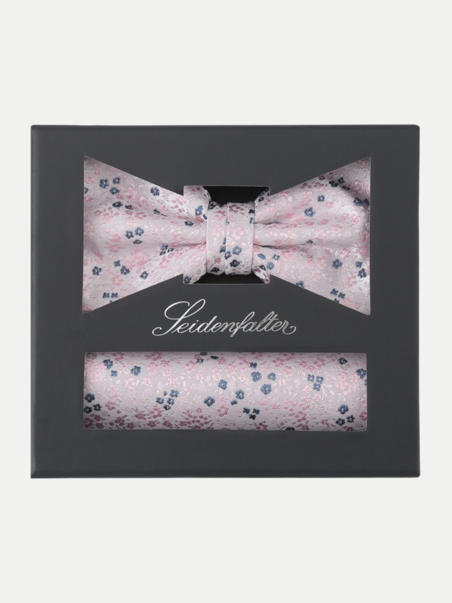 Set Fliege + Einstecktuch Rosa ST