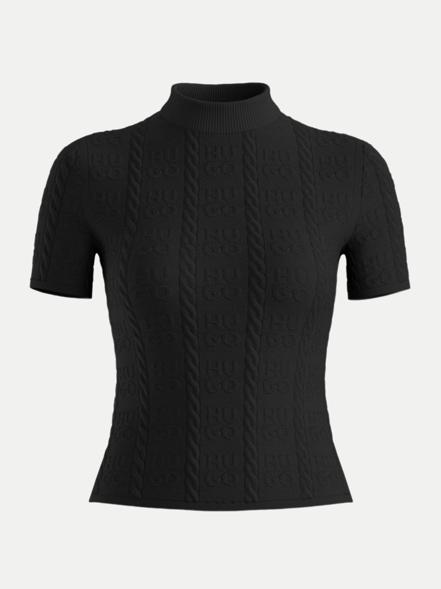 HUGO Slim-Fit Pullover Sinant Schwarz XXL