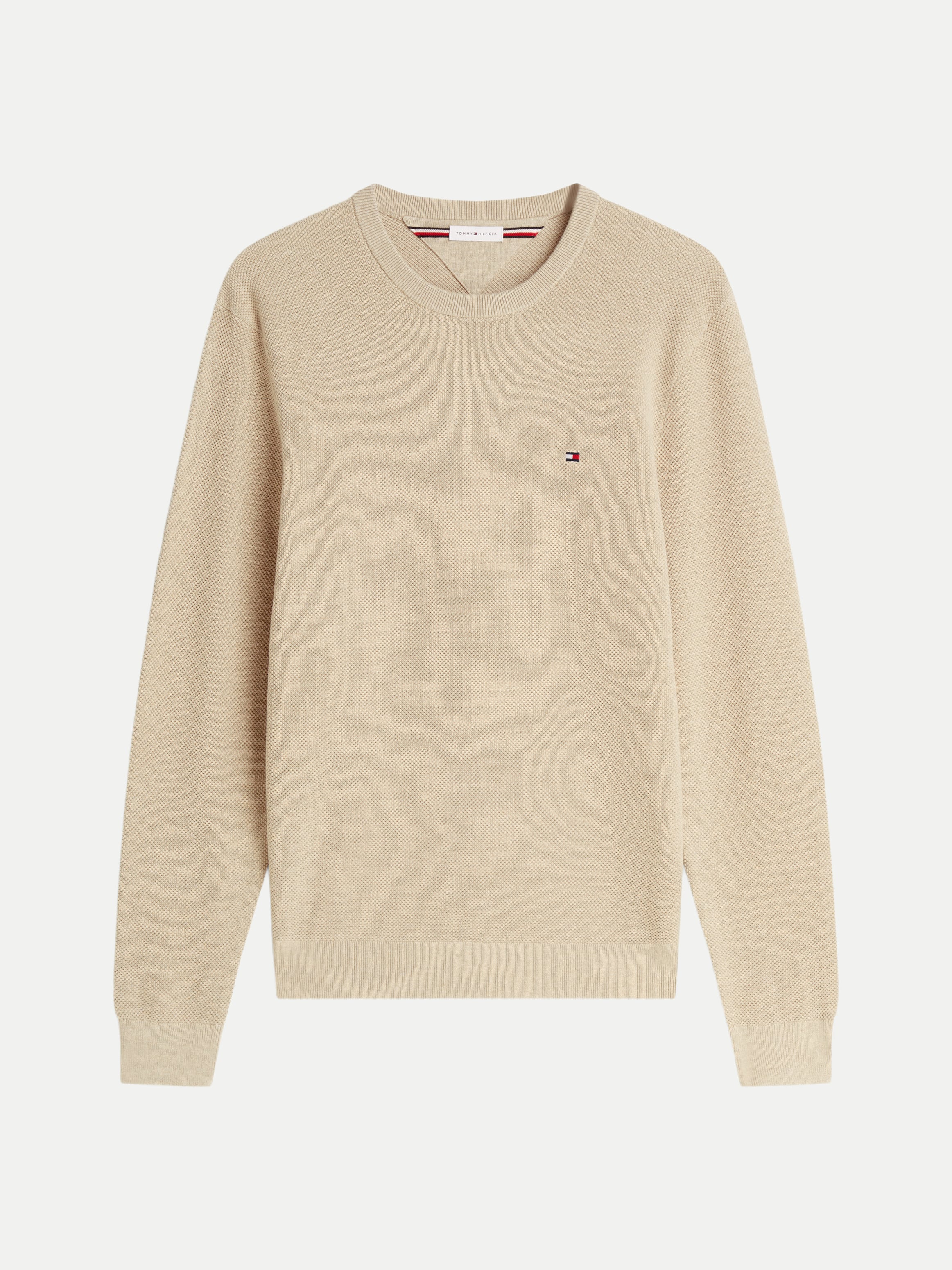 Pullover aus Strukturstrick Beige S