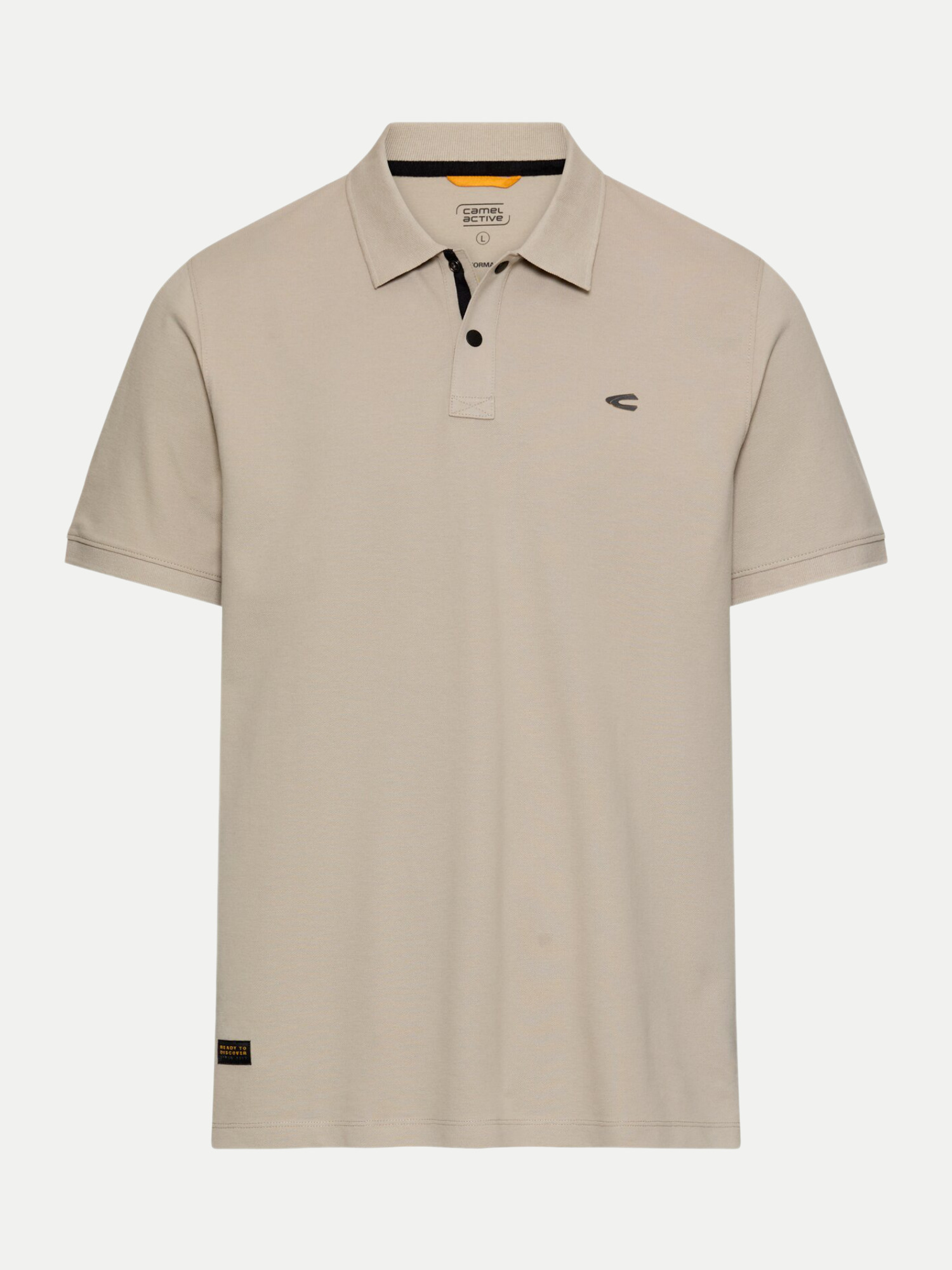 Poloshirt mit Kontrastdetails Beige L