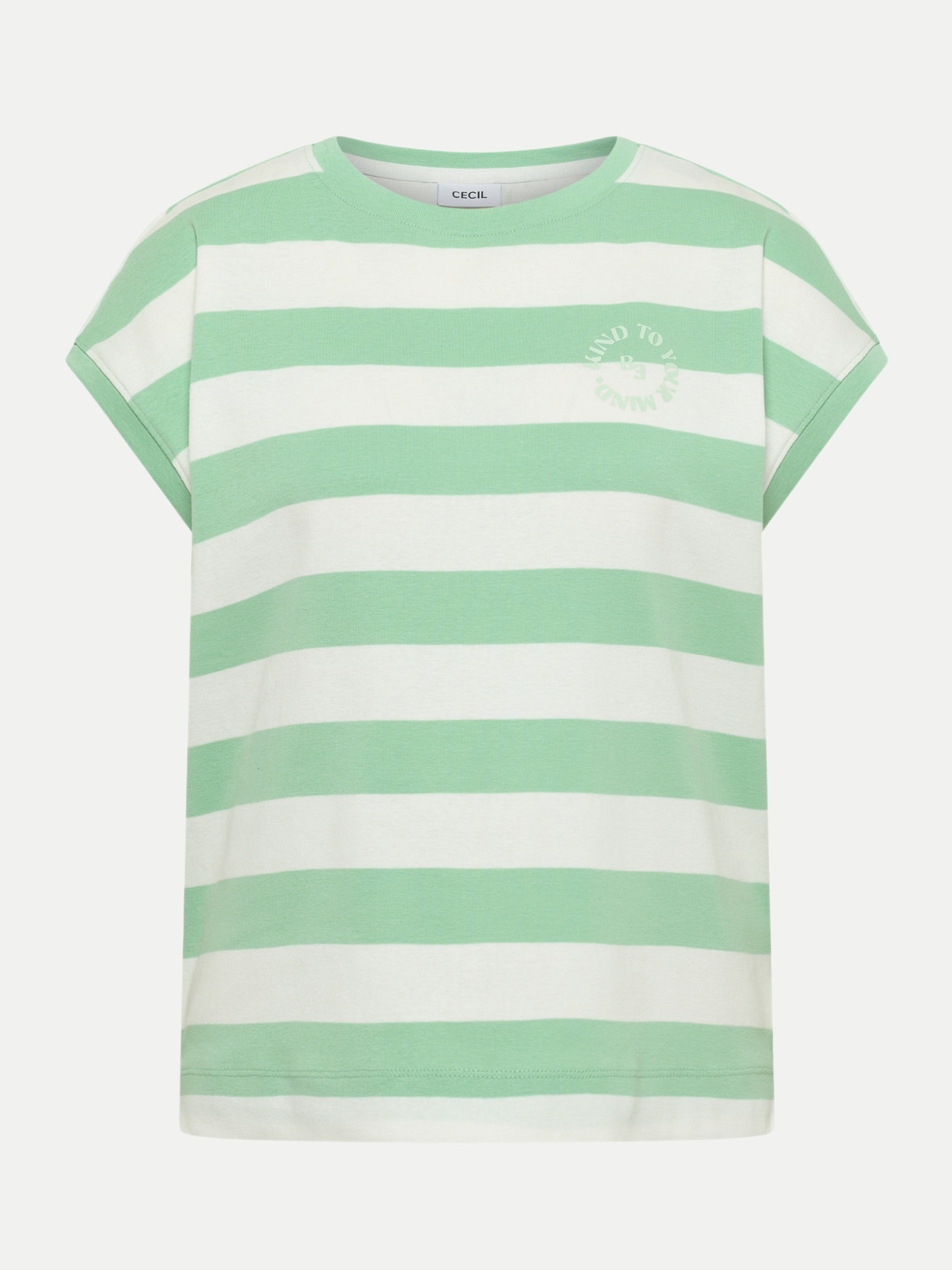 Cecil T-Shirt Gestreift Grün M