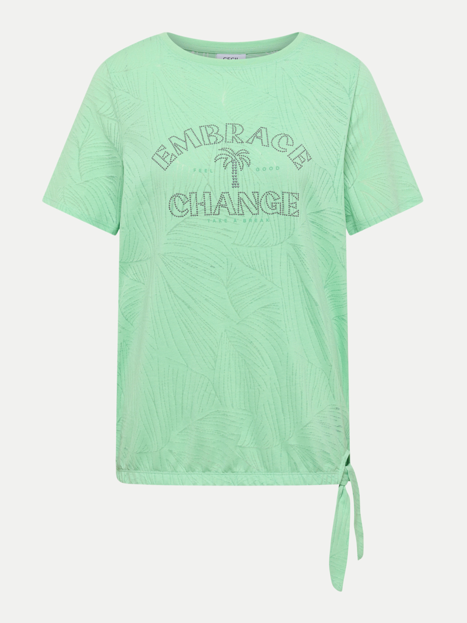 T-Shirt mit Knotendetails Grün S