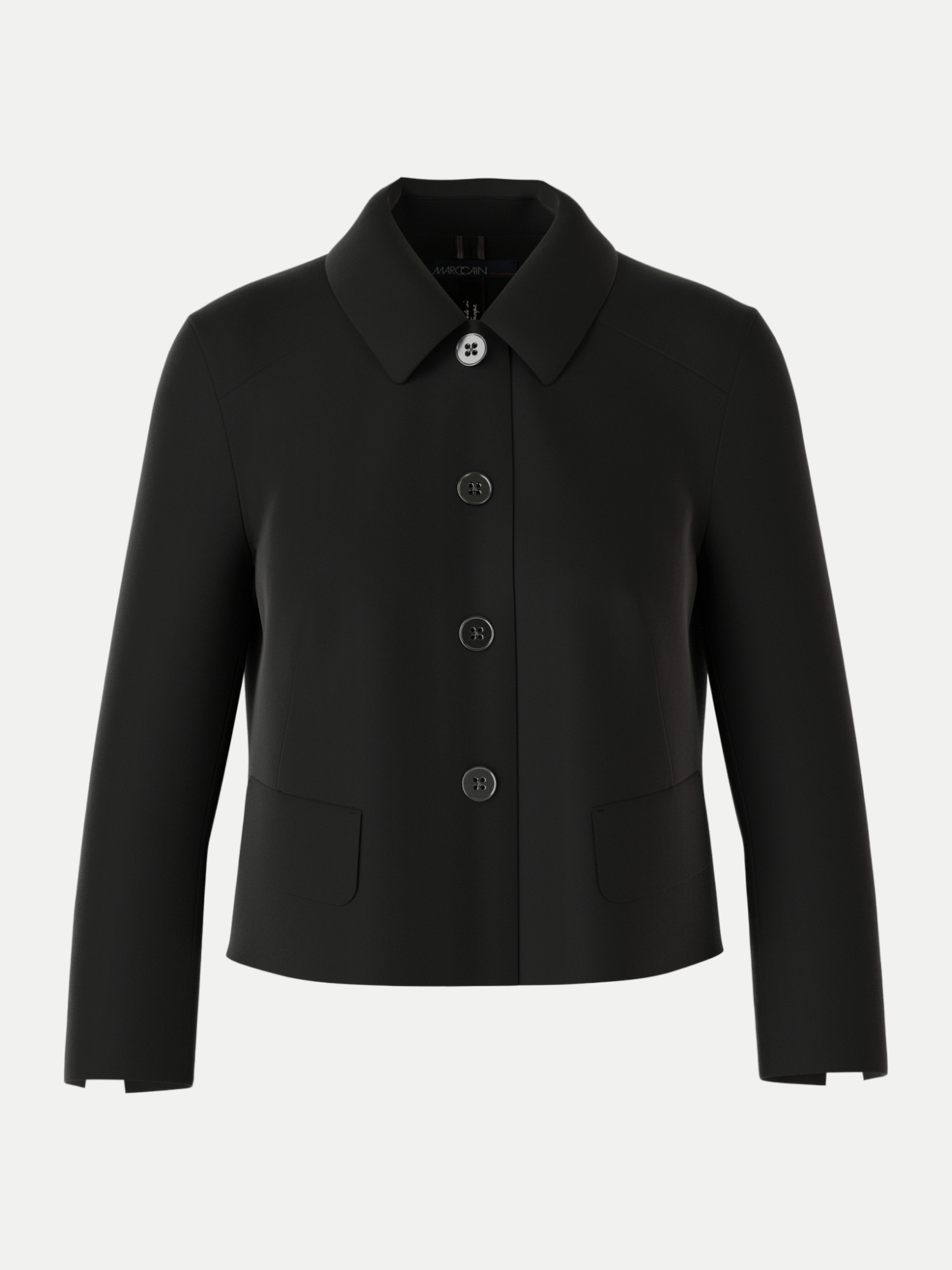 Cain Kurze Jacke mit Kentkragen Schwarz 36
