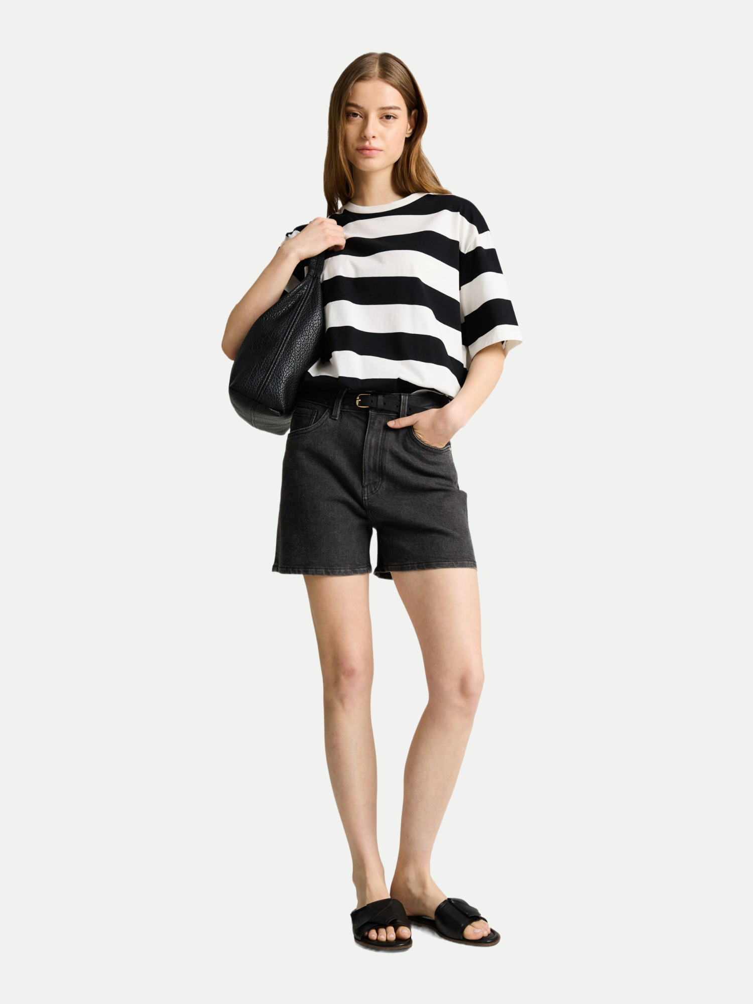 Tom Tailor Denim Shorts Schwarz L