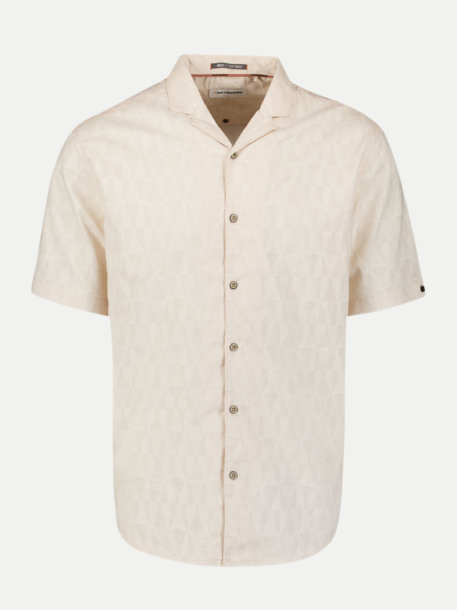 Kurzarm-Hemd Strukturiert Beige XL