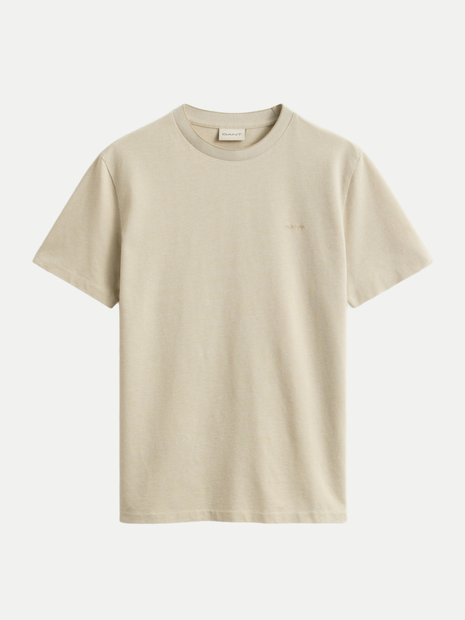Basic T-Shirt aus Pique Beige XL