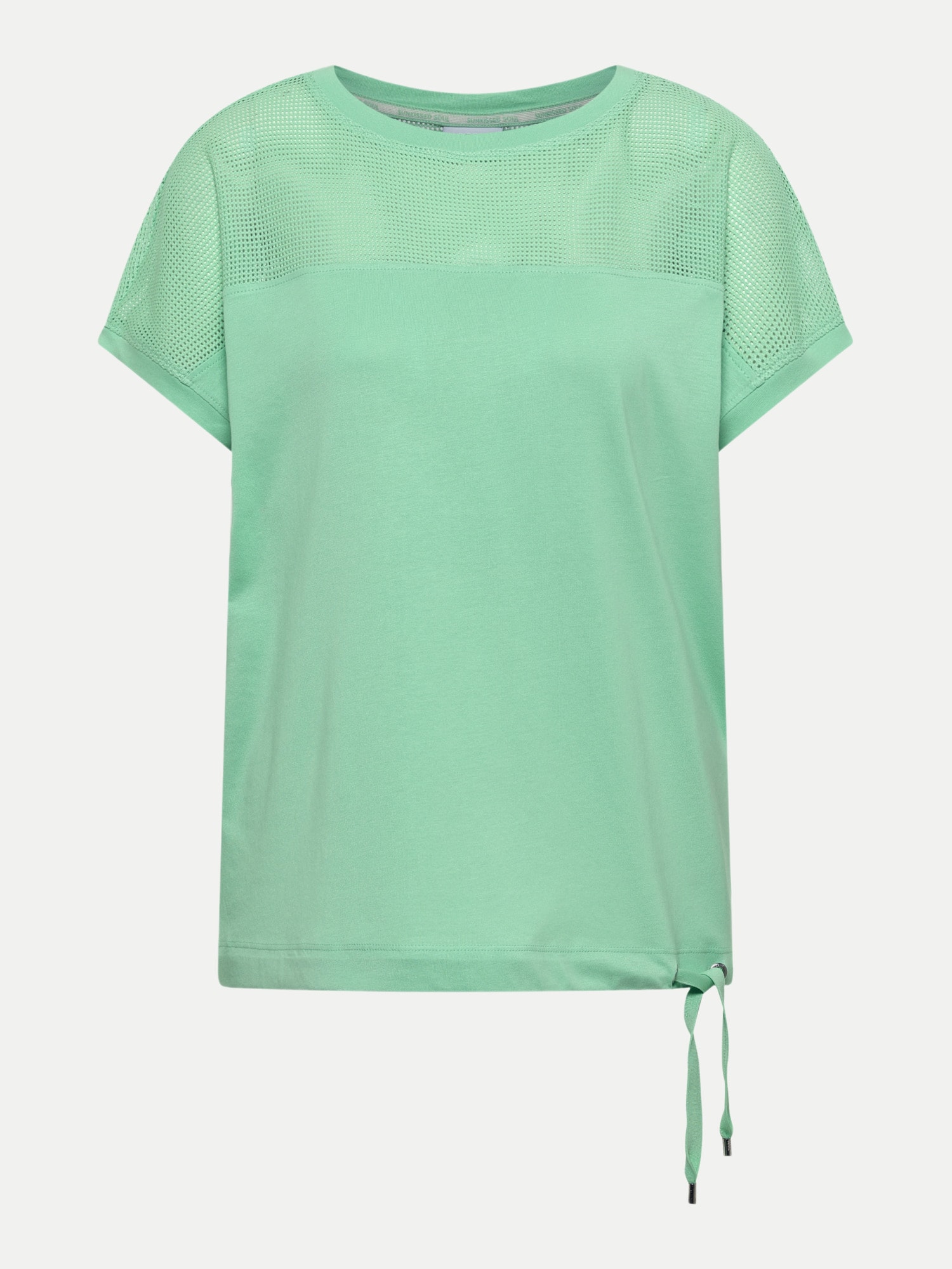 T-Shirt mit Mesh-Einsatz Grün M