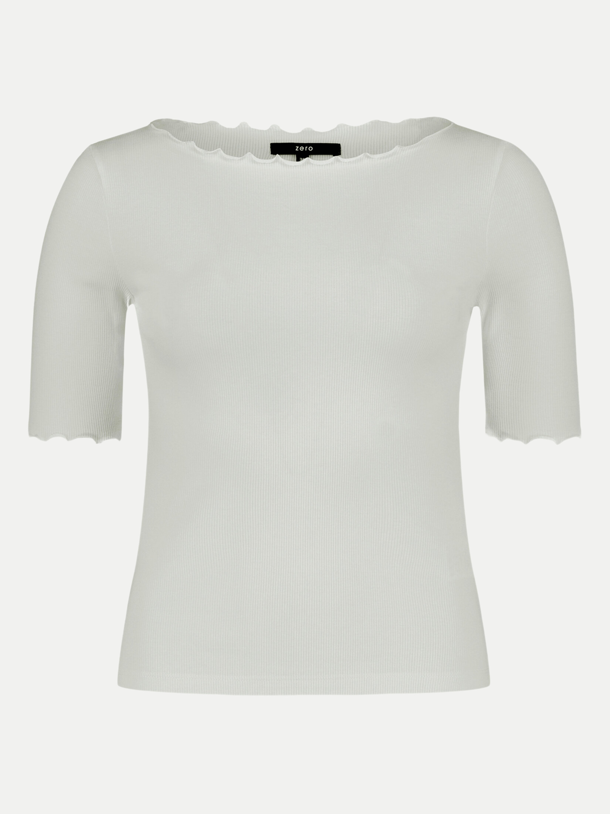 T-Shirt mit U-Boot-Ausschnitt Weiß 44