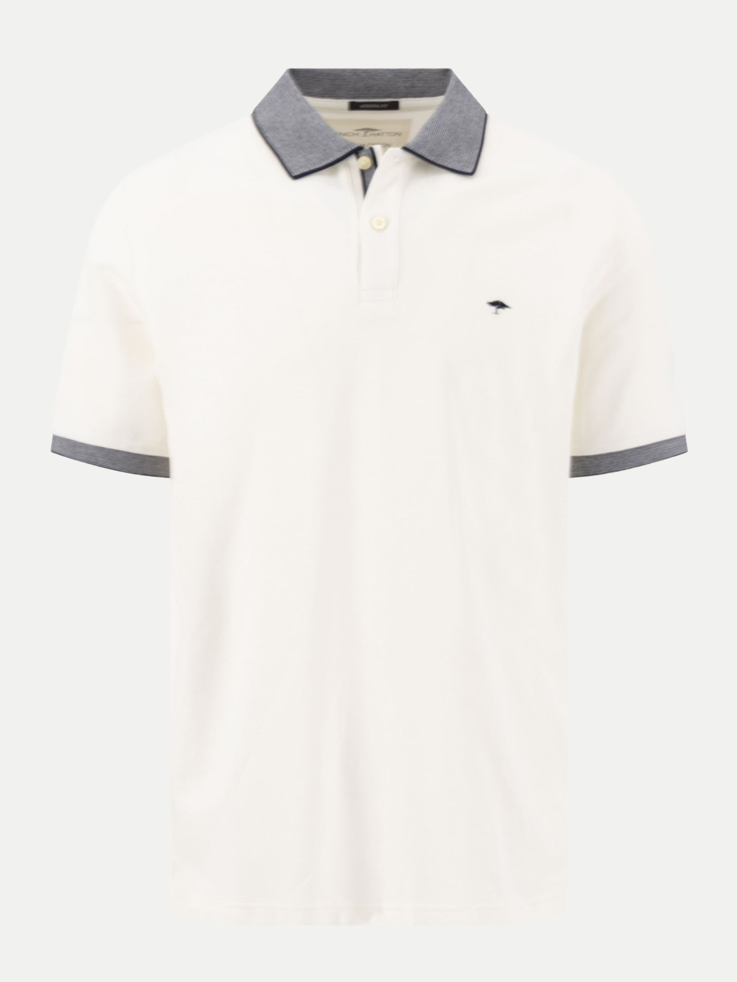 Poloshirt mit Kontrastdetails Weiß 3XL