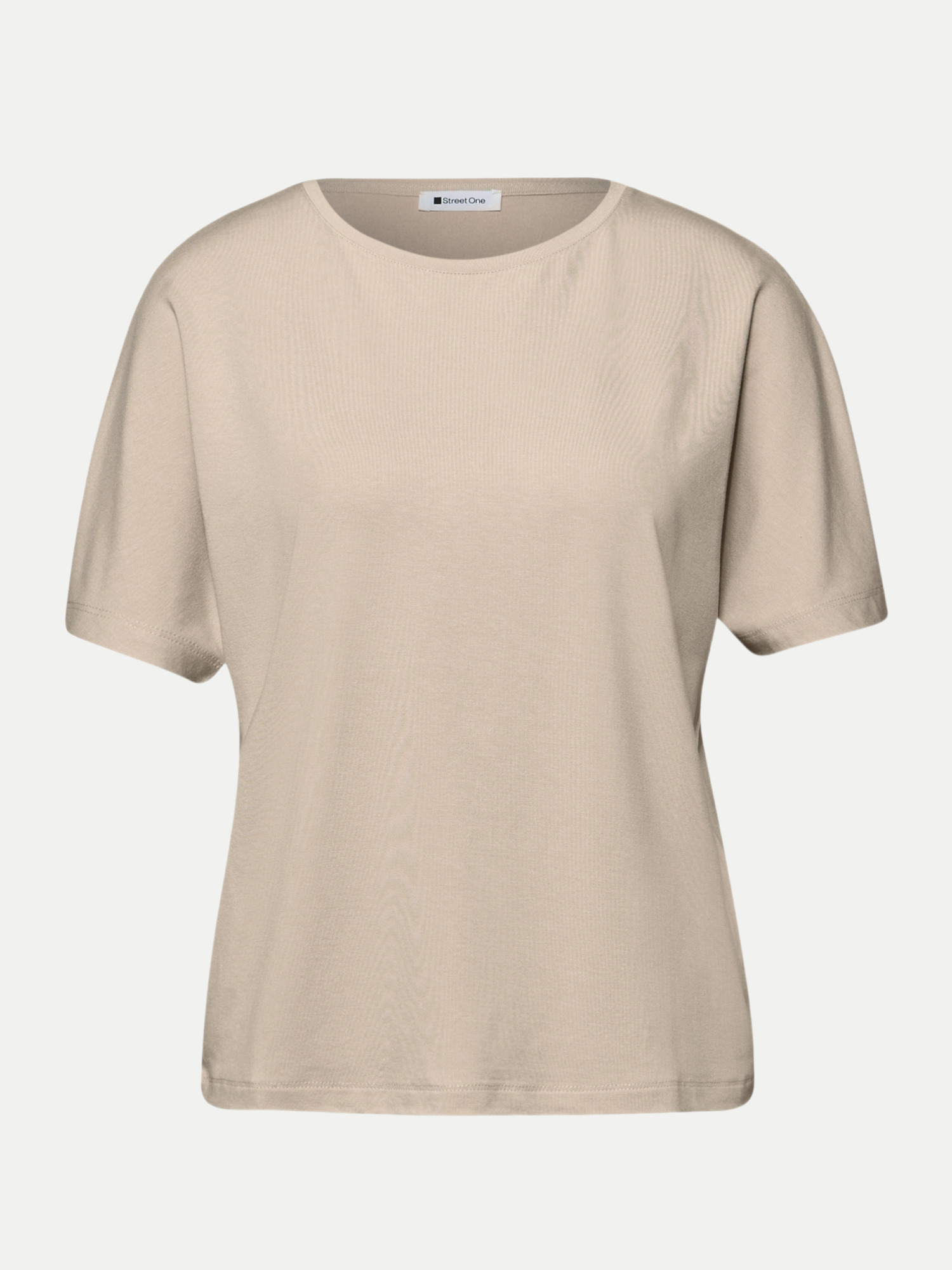 Bluse mit Rundhalsausschnitt Beige 44