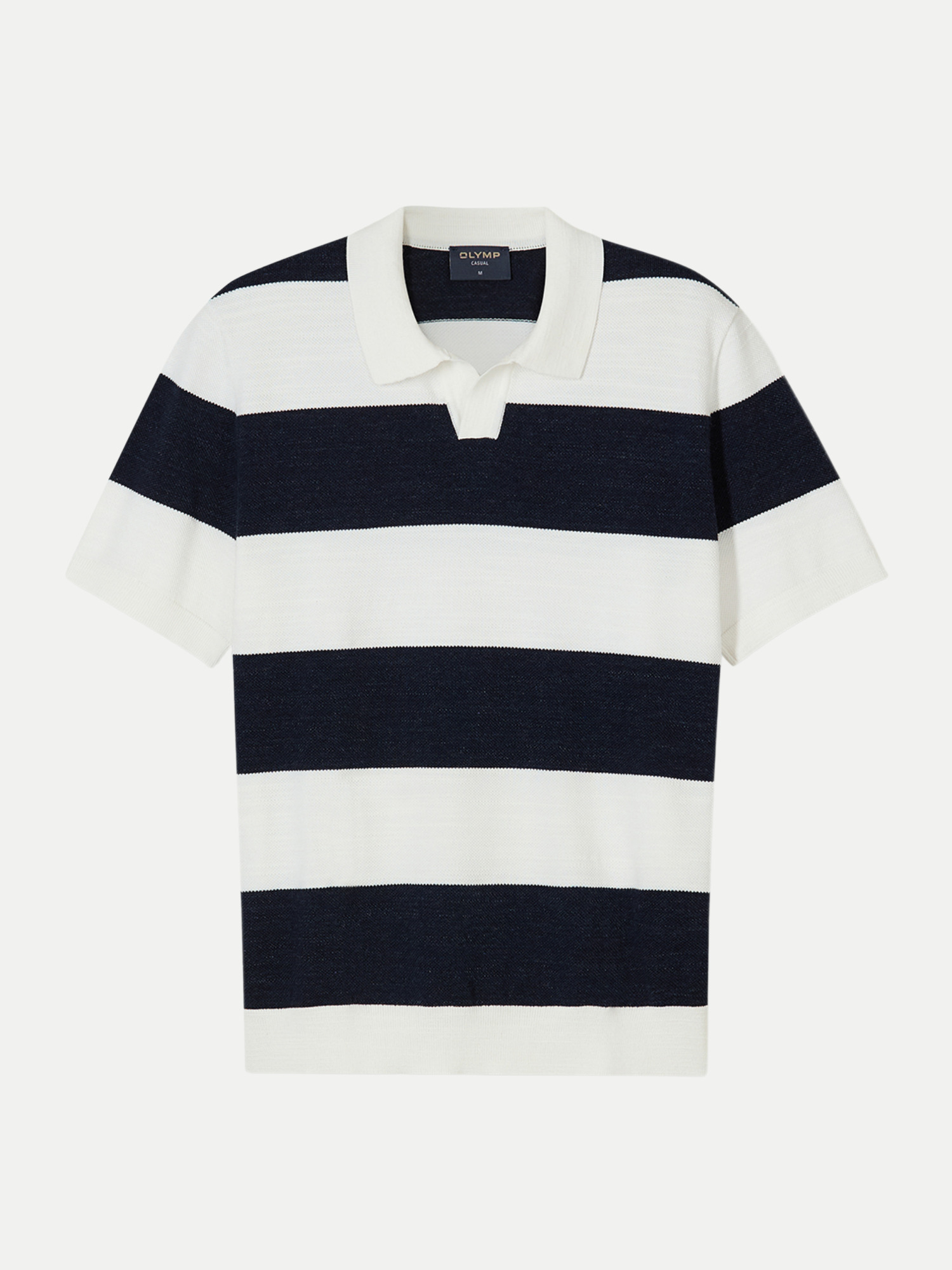 Olymp Strick-Poloshirt Weiß L