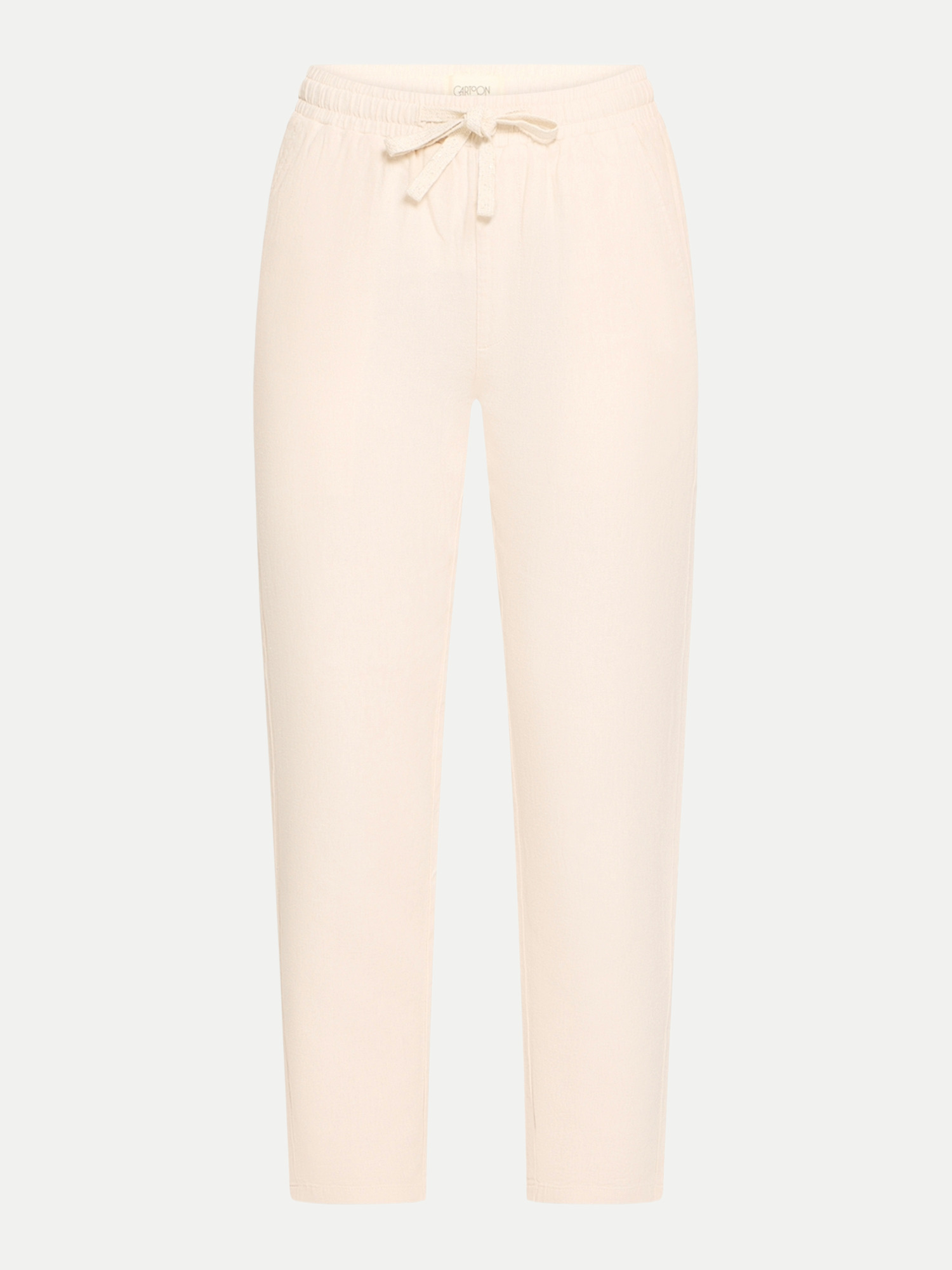 Verkürzte Leinenhose Beige 40