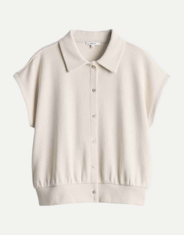 Sweatshirt in Strickoptik Glaya Weiß 44