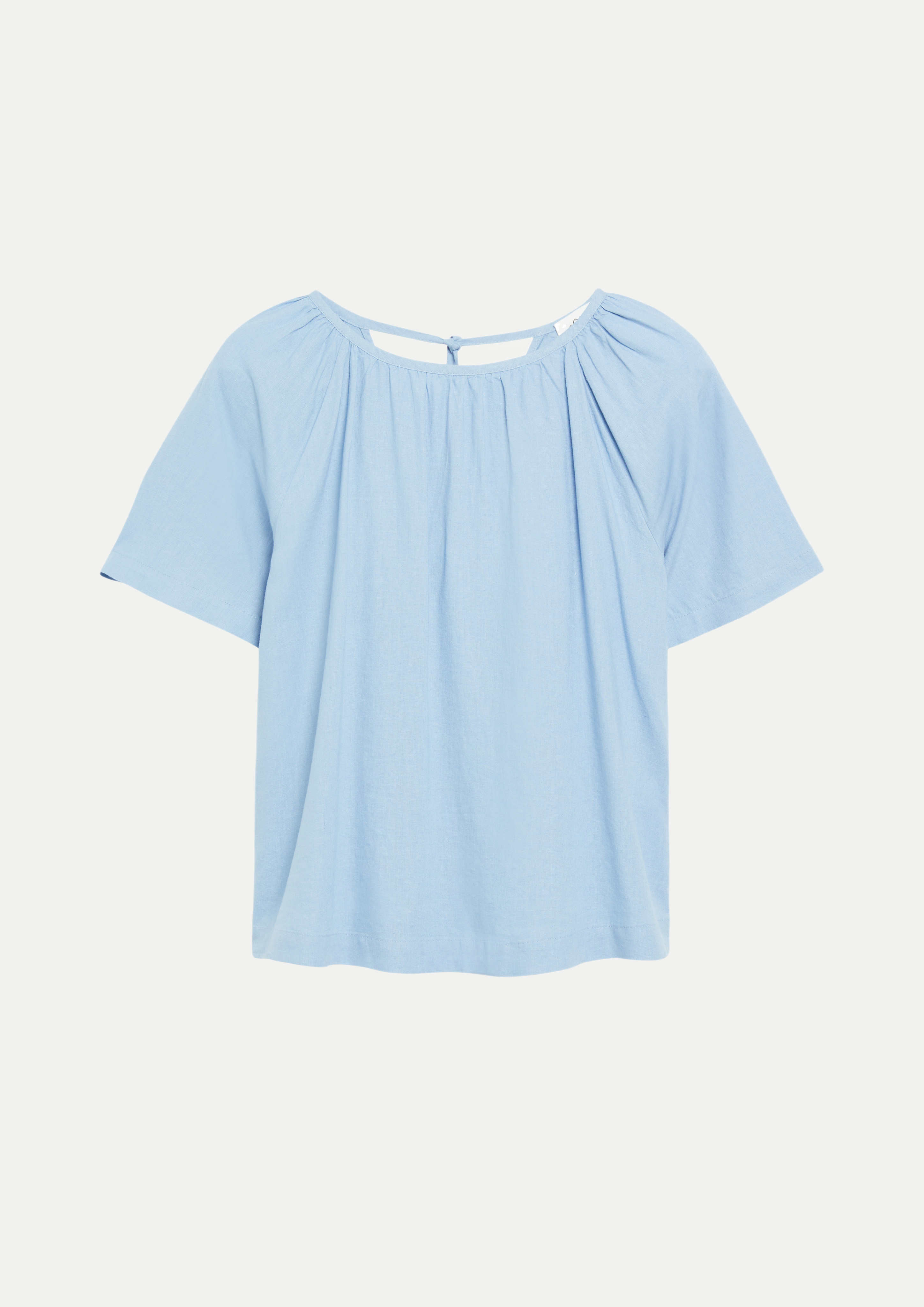 RED LABEL Leinenbluse mit Schleifendetail Blau 38