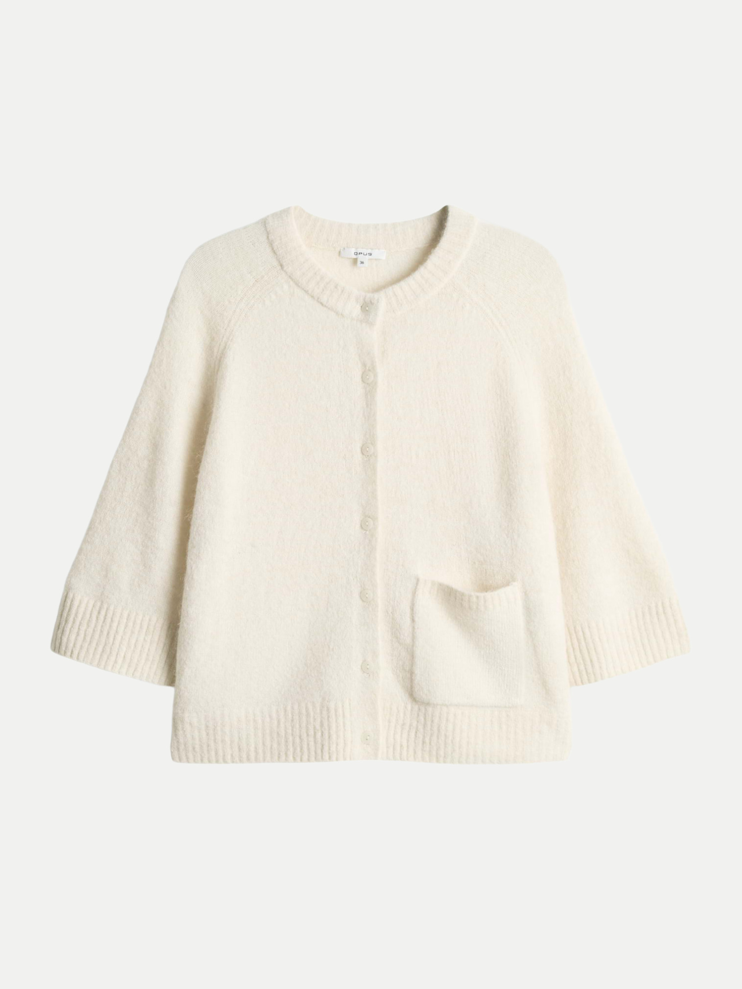 Halbarm Strickjacke Dathena Weiß 38