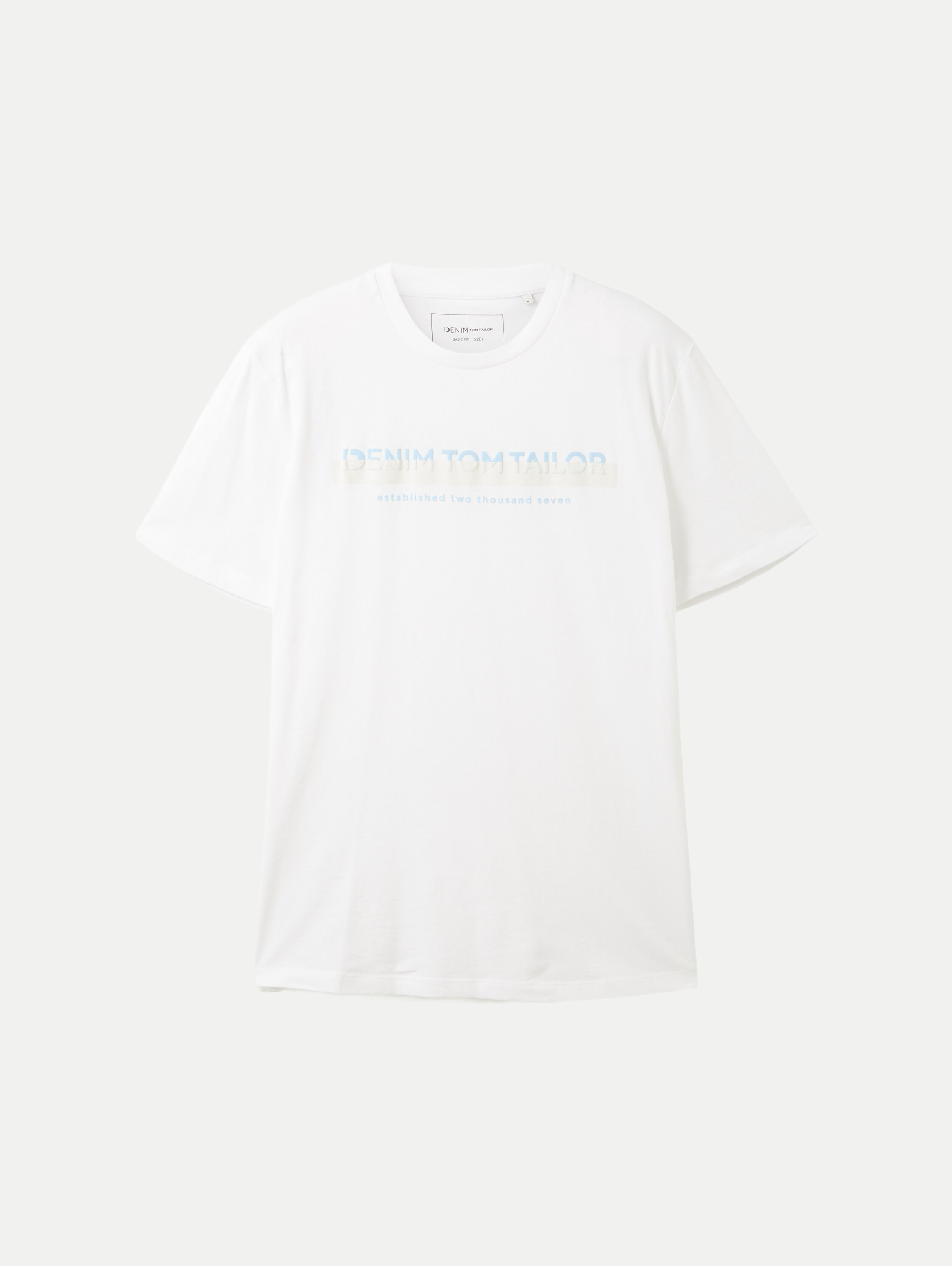 T-Shirt mit Logoprint Weiß L