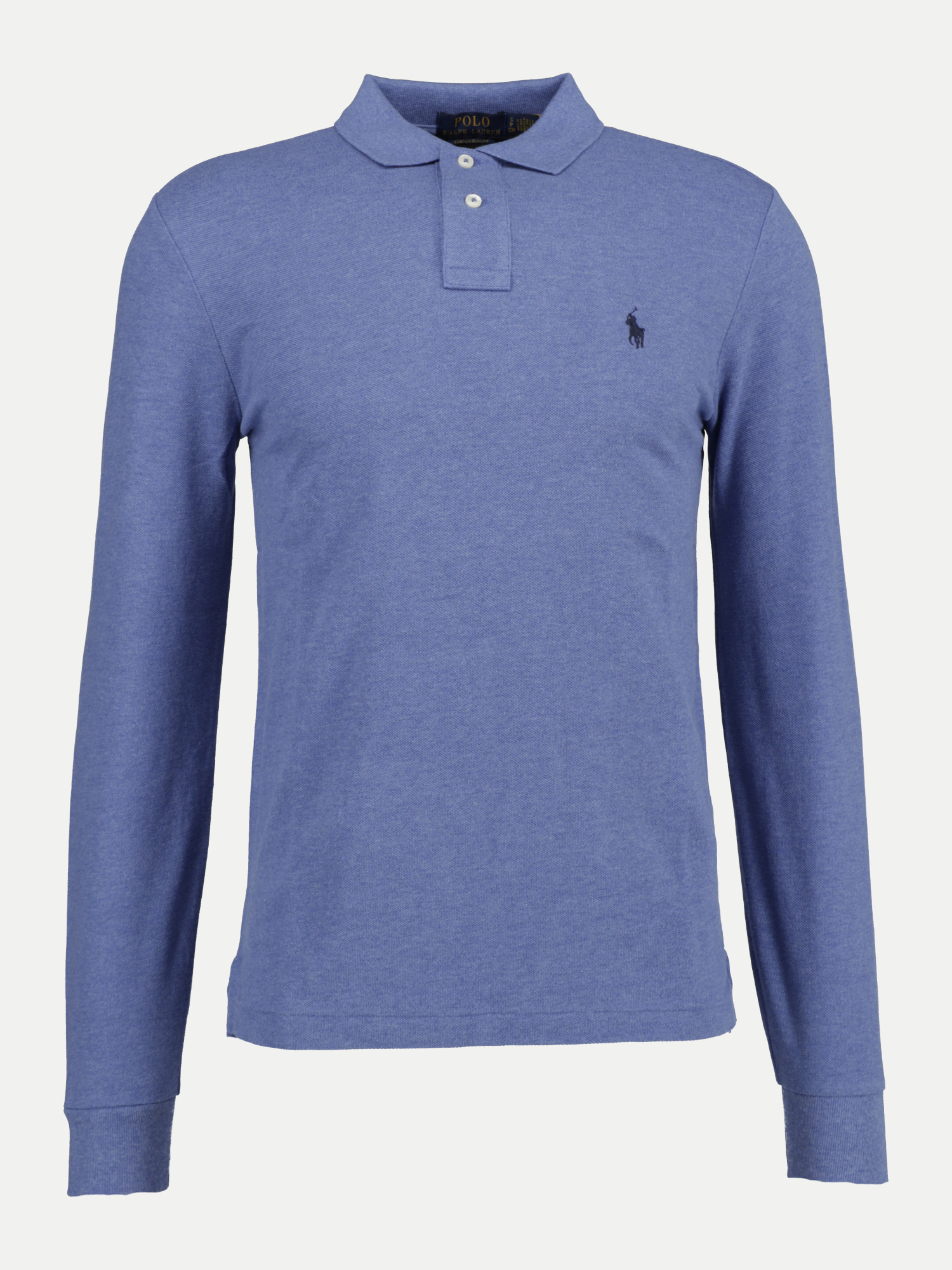 Langarm Poloshirt | 119fadedroyal-heather | M | 710680790-119fadedroyal-M