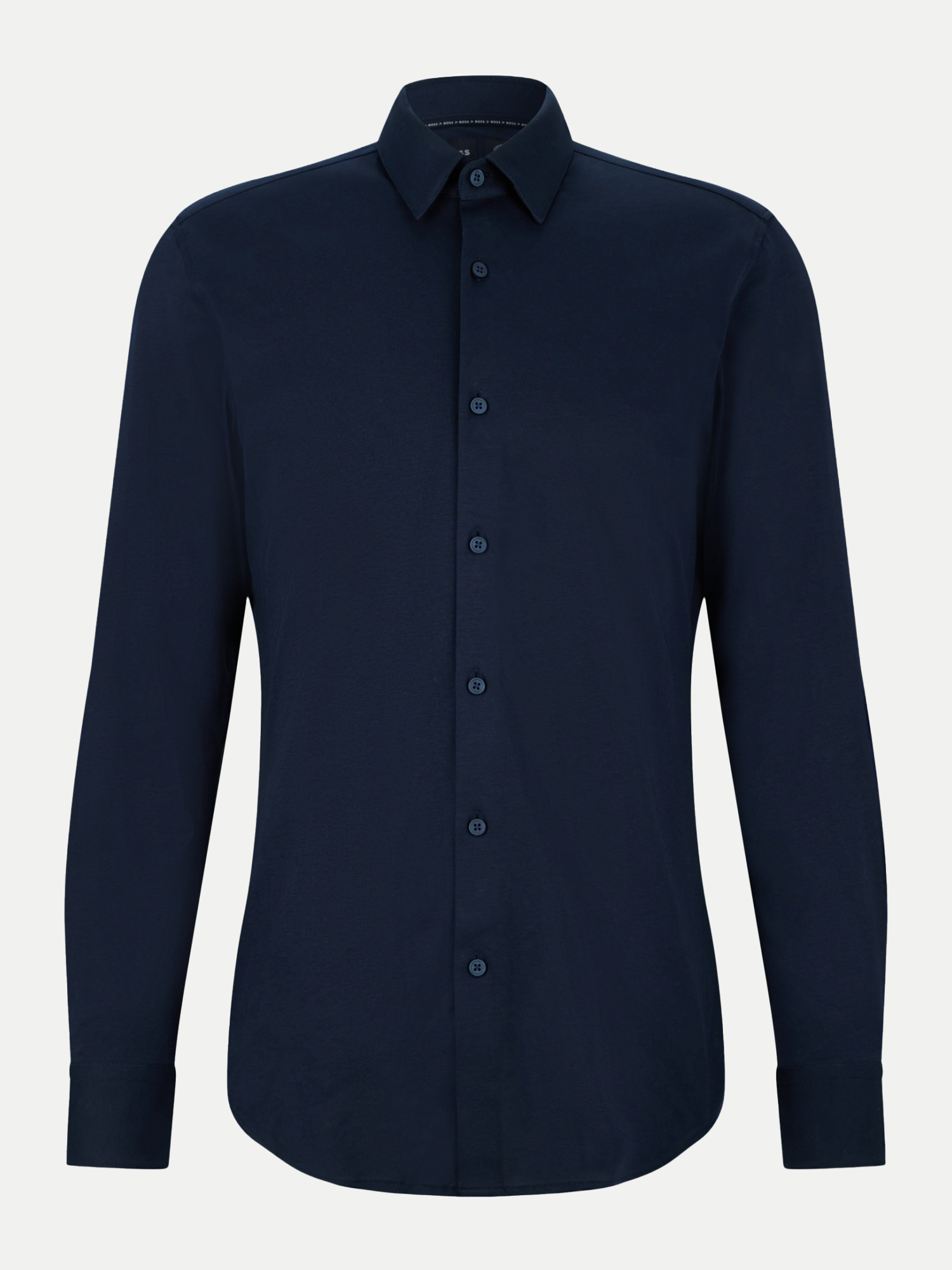Black Hemd aus Baumwoll-Jersey mit Performance-Stretch Blau 39