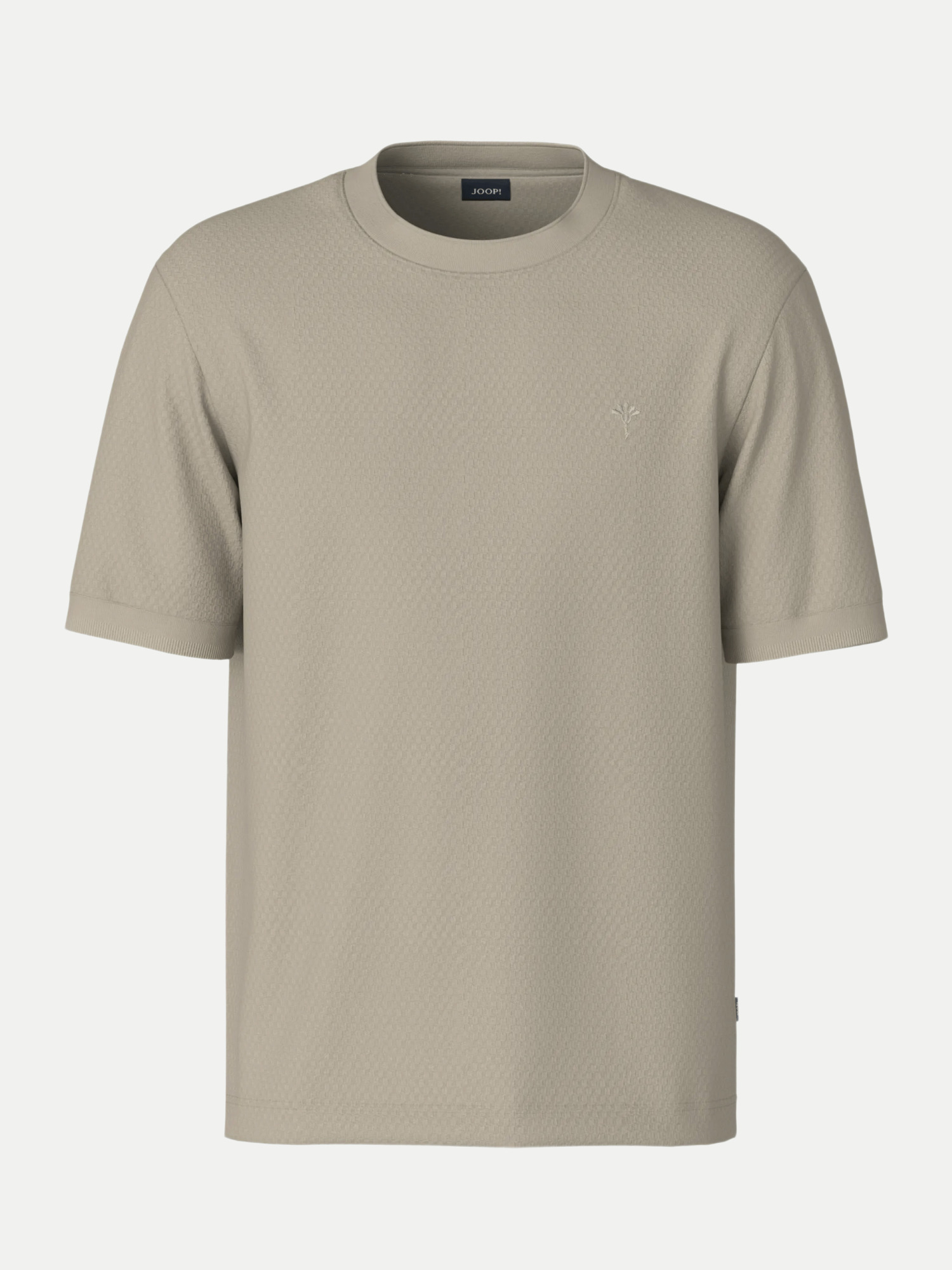 Basic- T-Shirt mit Logo Beige M