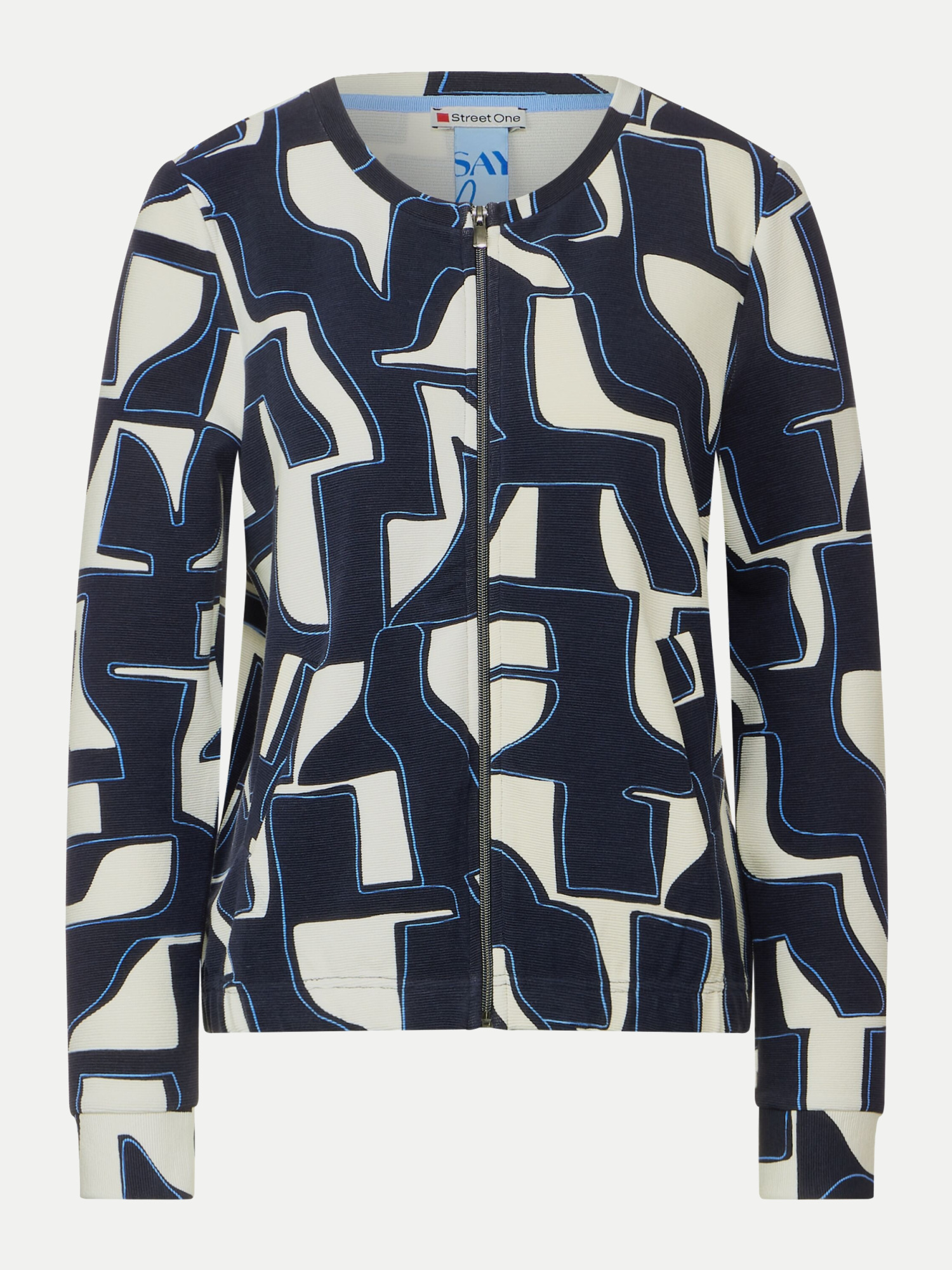 3010080 Blue Tie-Front Shirt