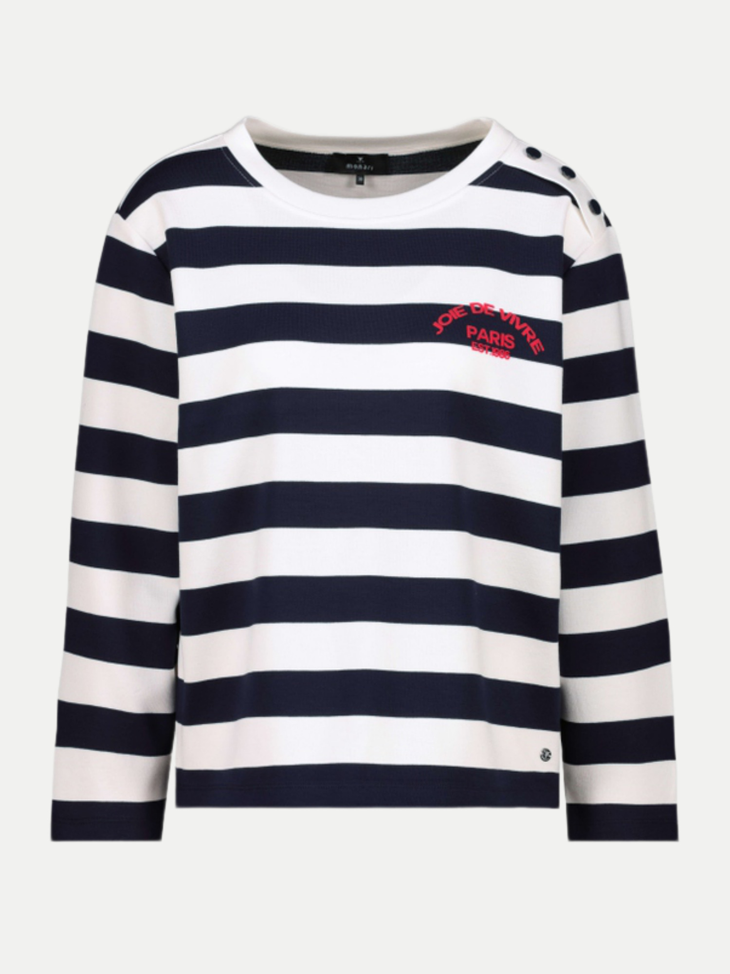 Sweatshirt mit Streifen muster Blau 36