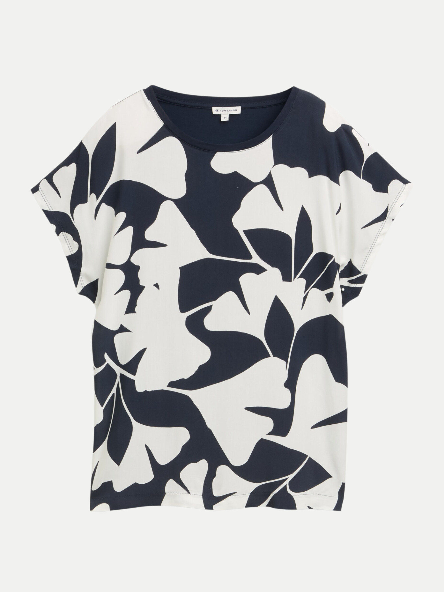 T-Shirt mit Muster Blau S