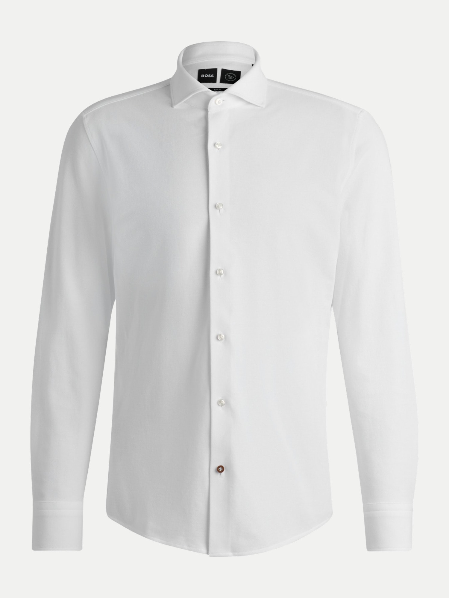 Black Slim-Fit Hemd Hank Weiß 38