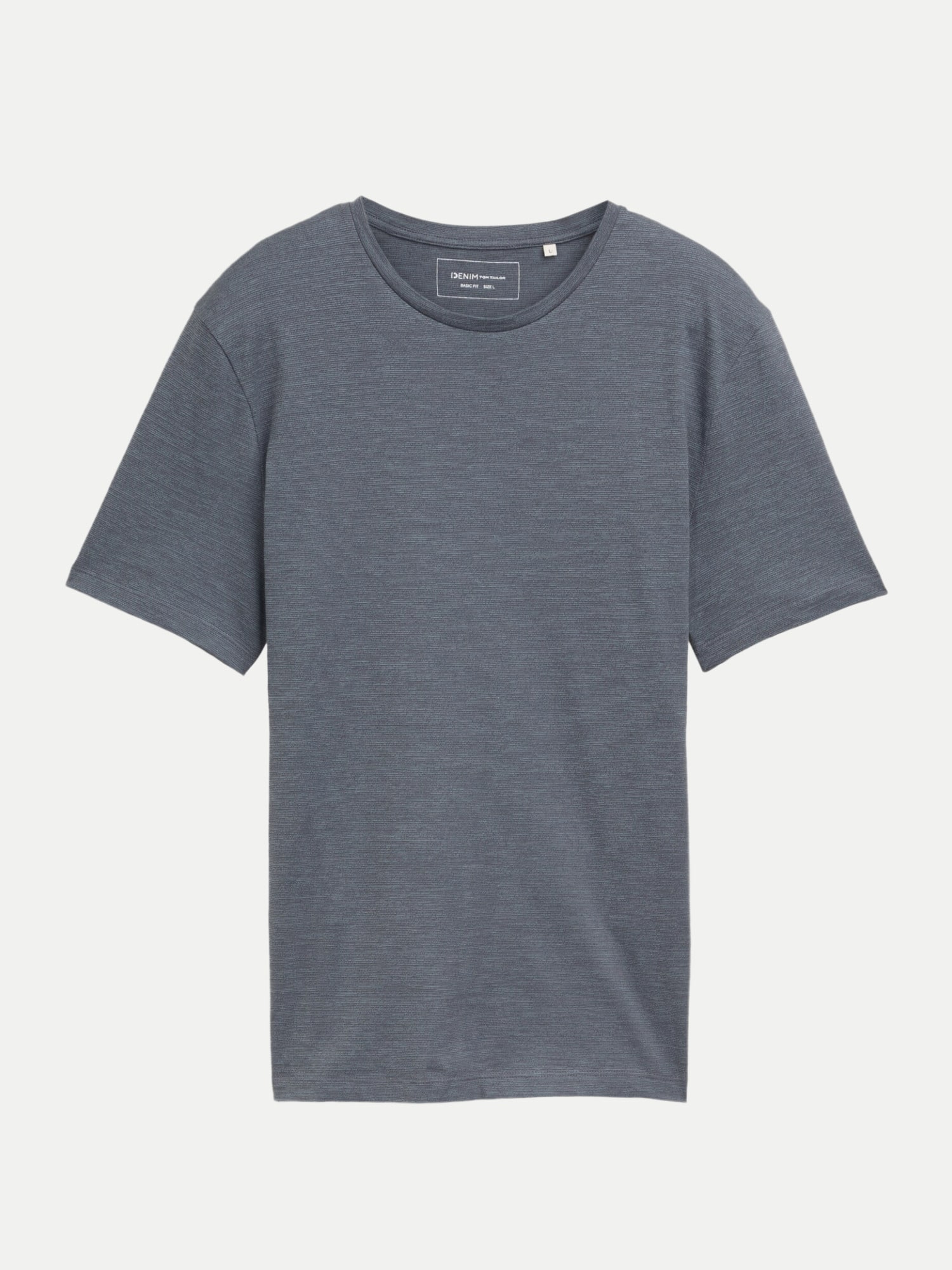 T-Shirt in Melange-Optik Grau L