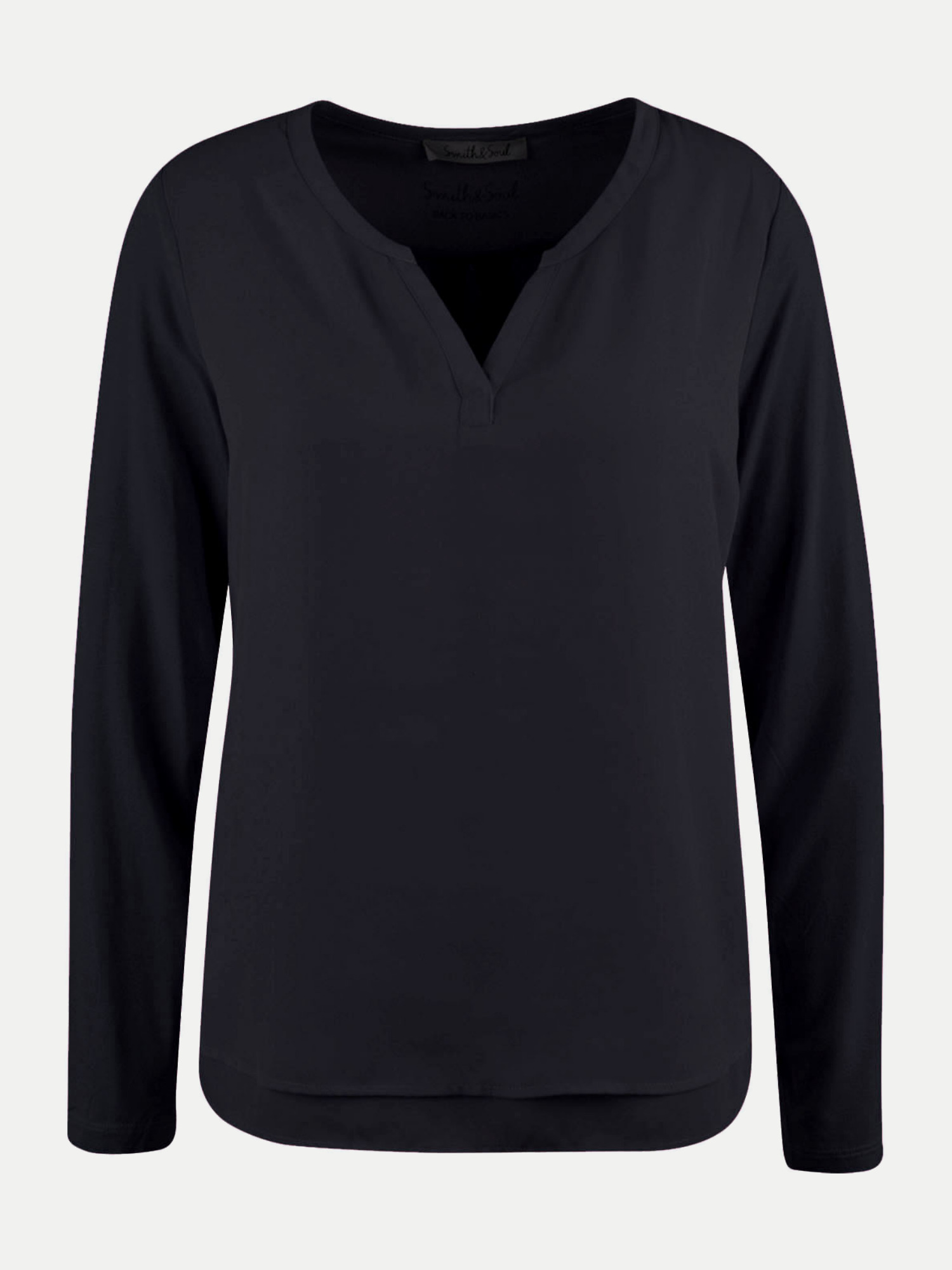 Smith & Soul Basic Blouse Schwarz L