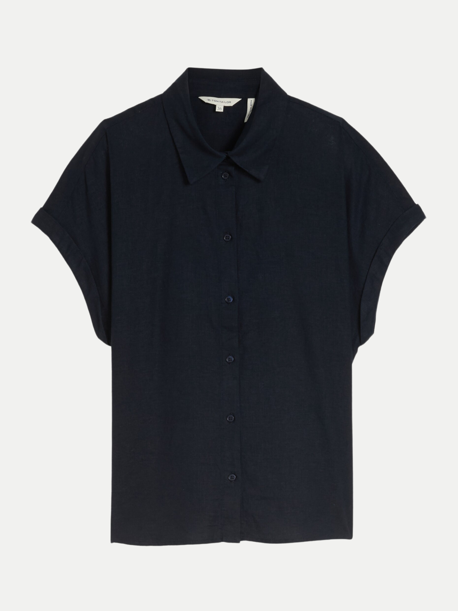 Bluse mit Relaxed-fit Schwarz 36