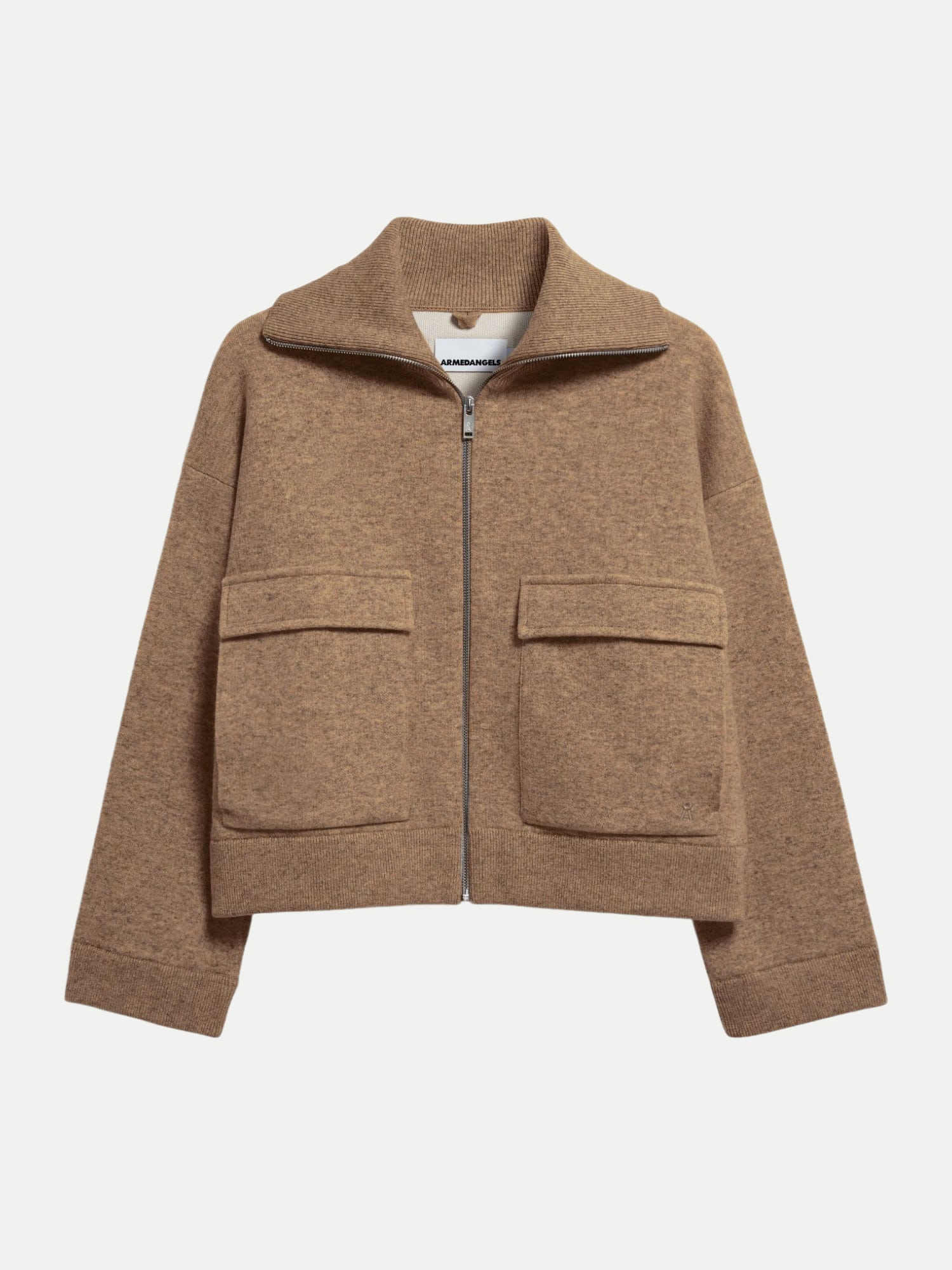 ARMEDANGELS Strickjacke mit Reißverschluss Braun XS