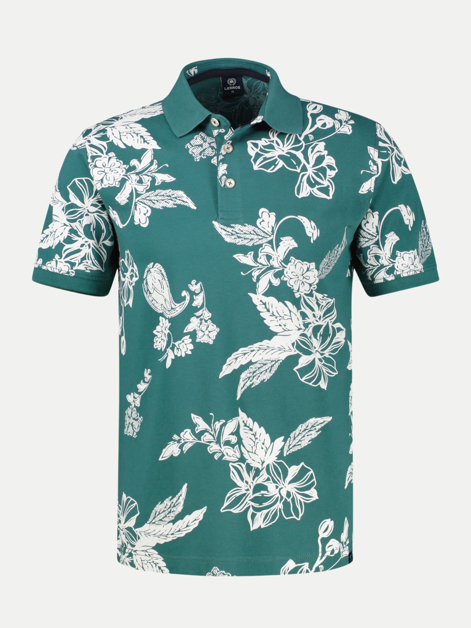 Poloshirt mit Allover-Print Grün L