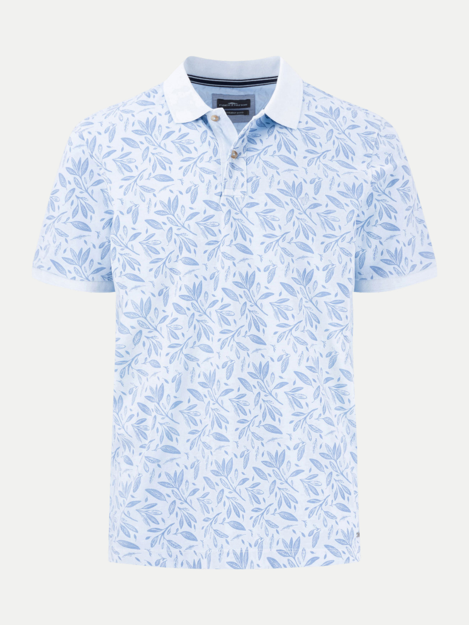Poloshirt mit Alloverprint Weiß L