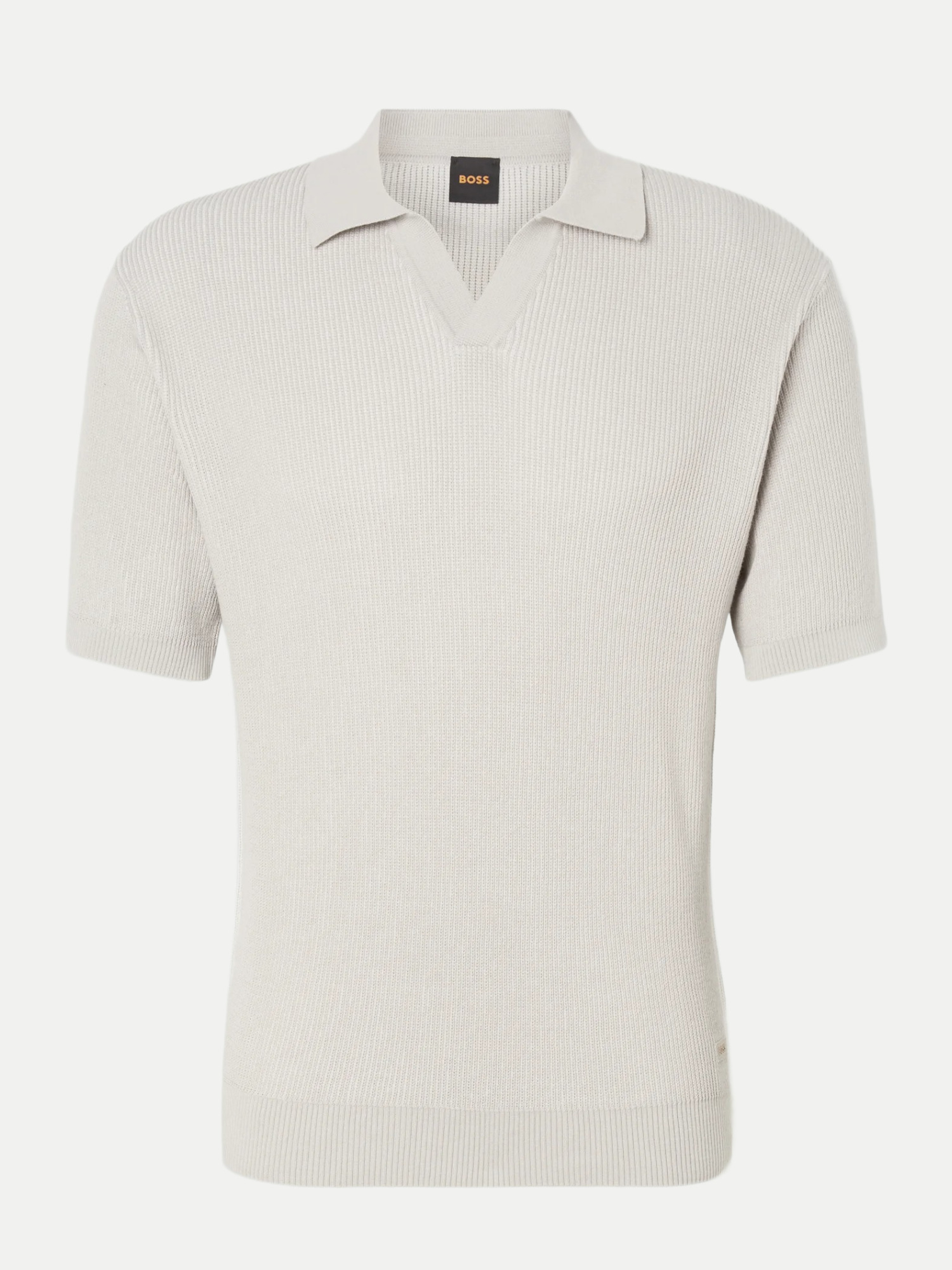 Orange Strickpolo Aravolo Beige L
