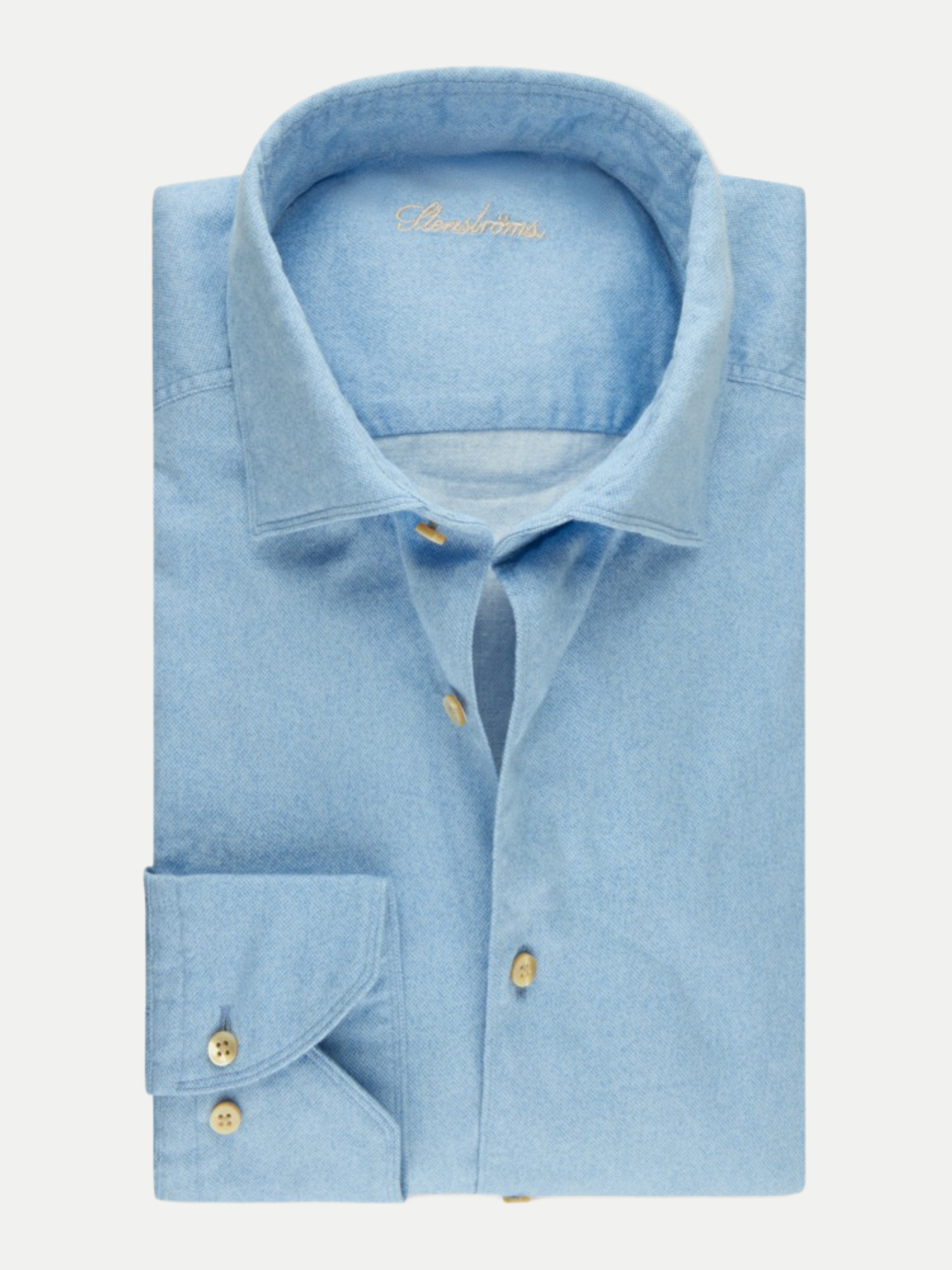 Oxford-Hemd Light Flanell Blau XL