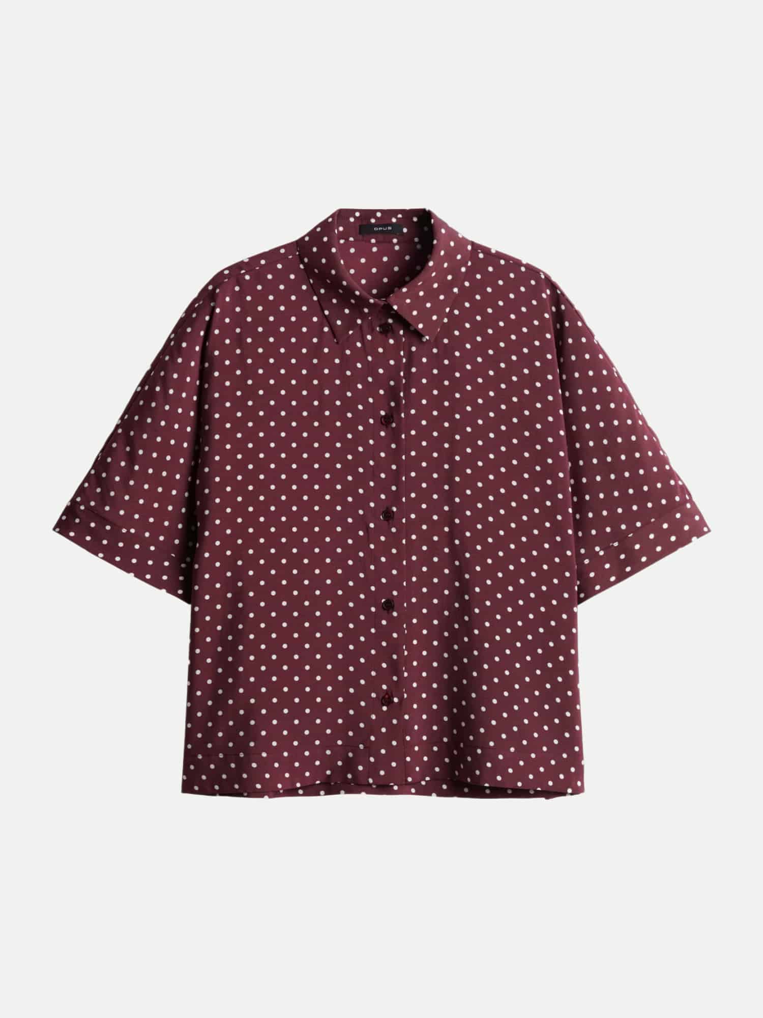 Hemdbluse FARISE Polka Dot Design 40046-cherry jam 36