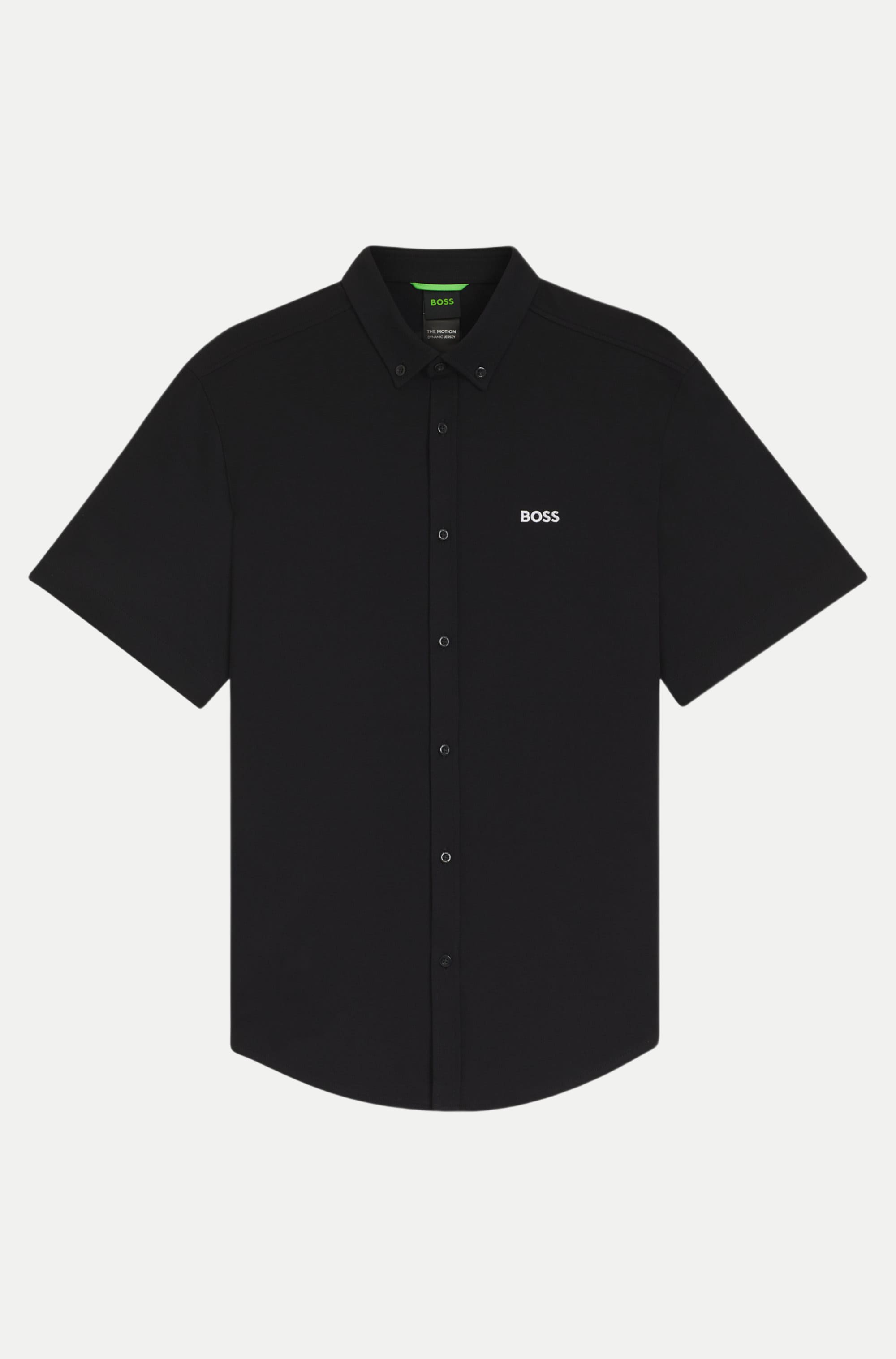 Green Regular-Fit Hemd aus Baumwoll-Jersey Schwarz L