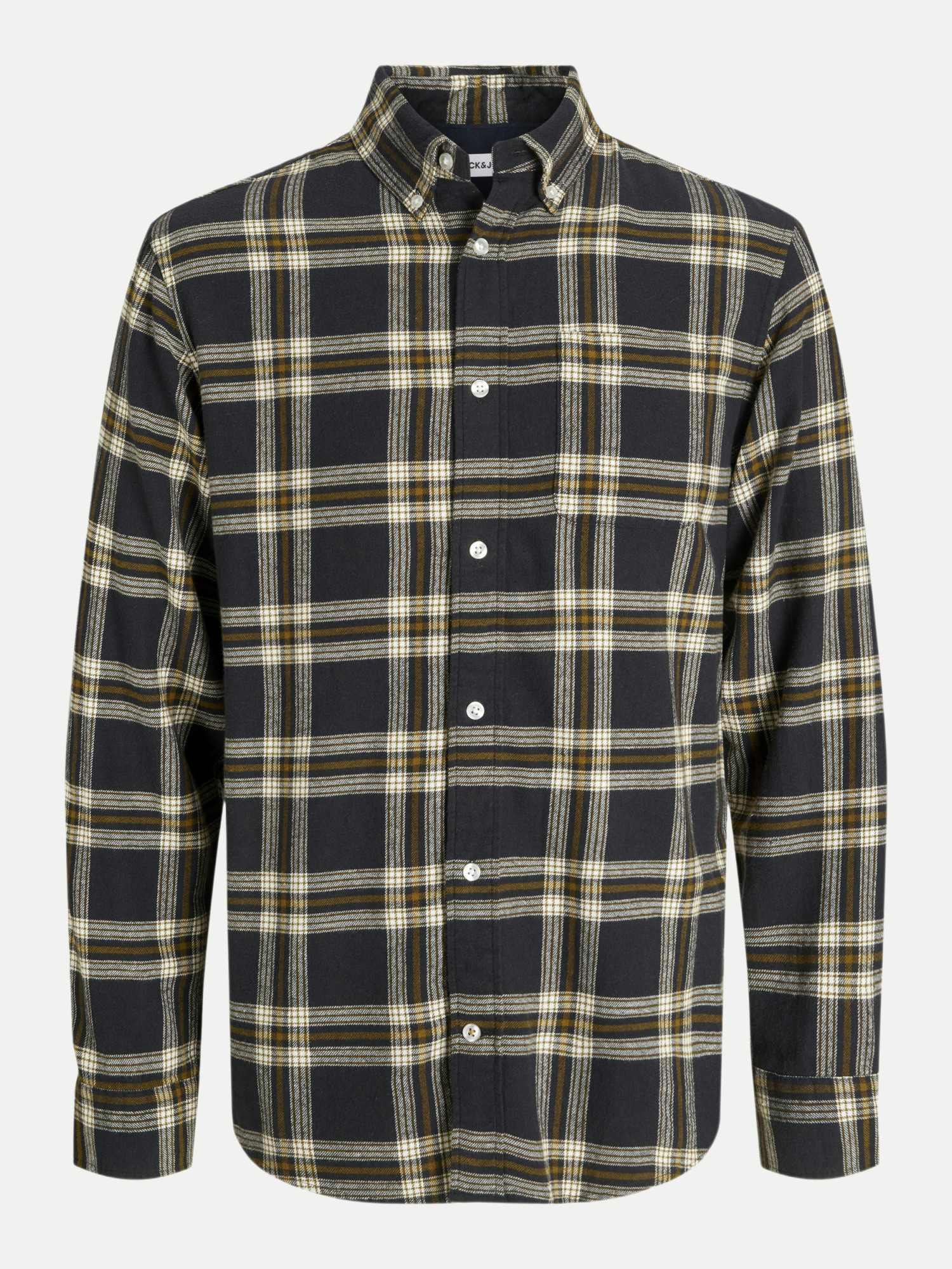 Flannelhemd JJEClassic Schwarz M