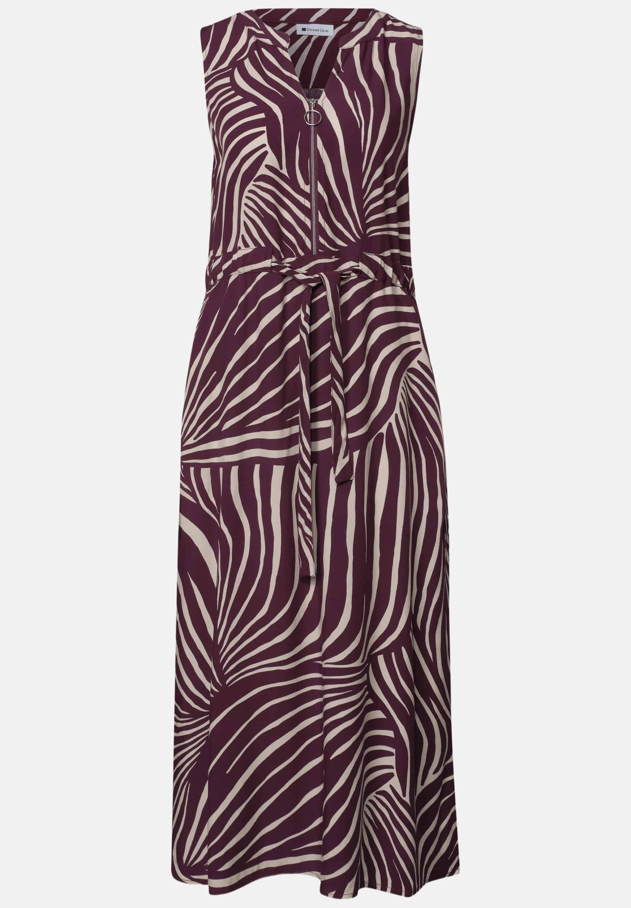 Midi-Kleid mit Split Neck Violett 36
