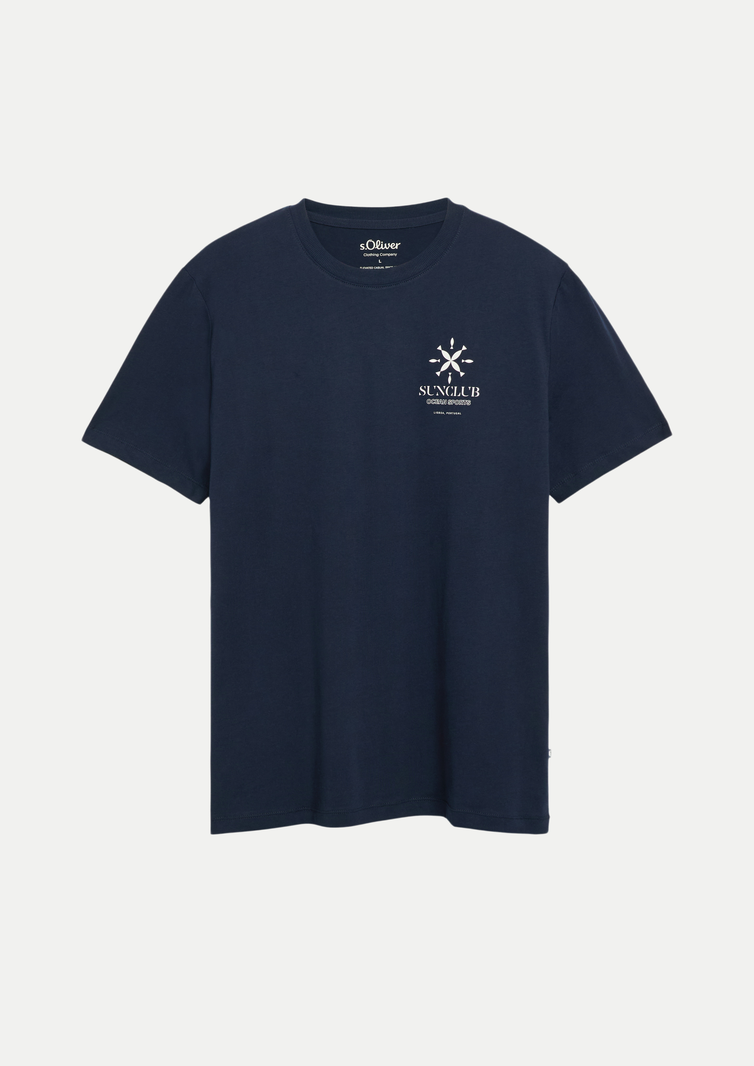 RED LABEL T-Shirt mit Frontprint Blau M