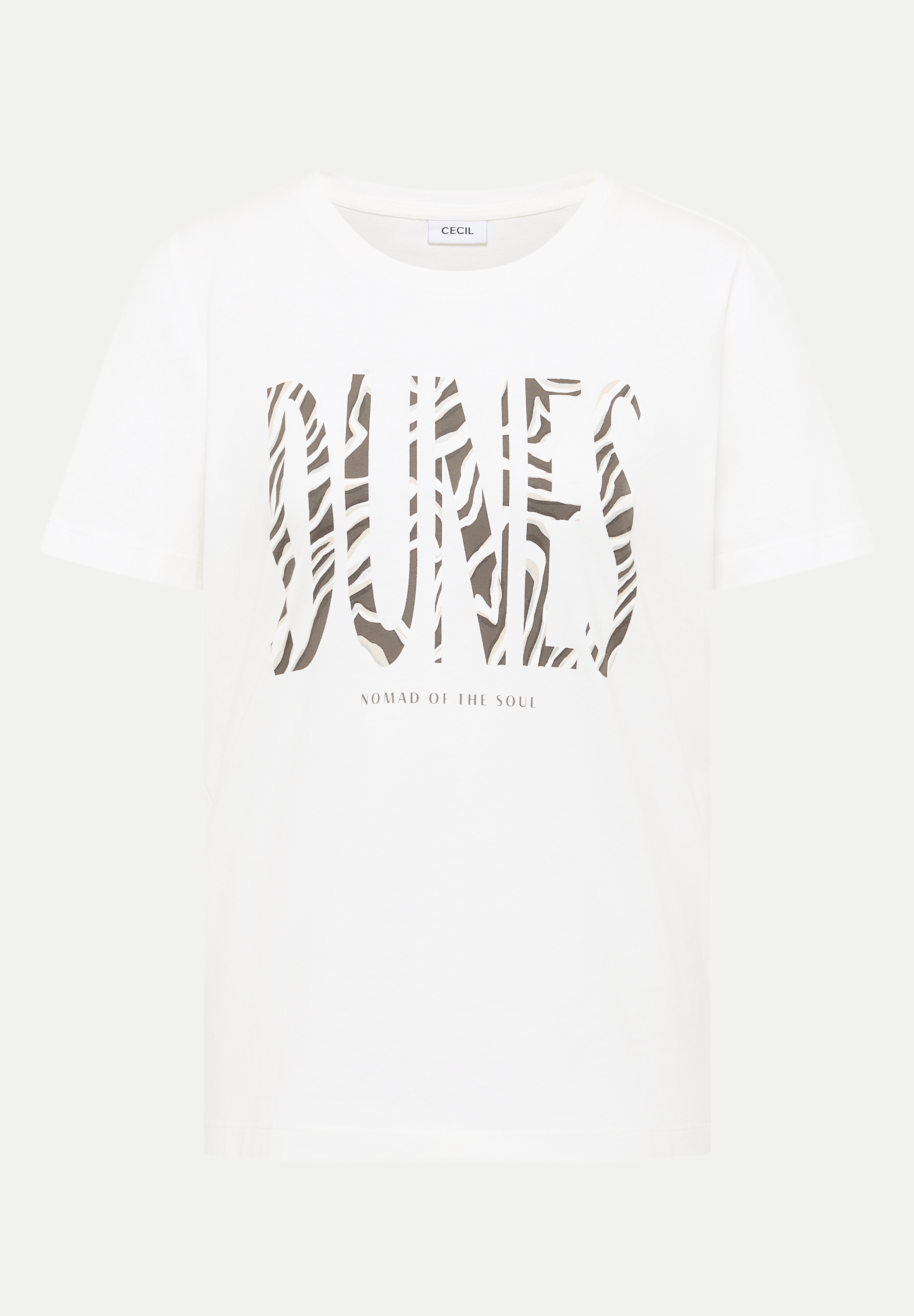 Cecil T-Shirt Dunes Weiß L