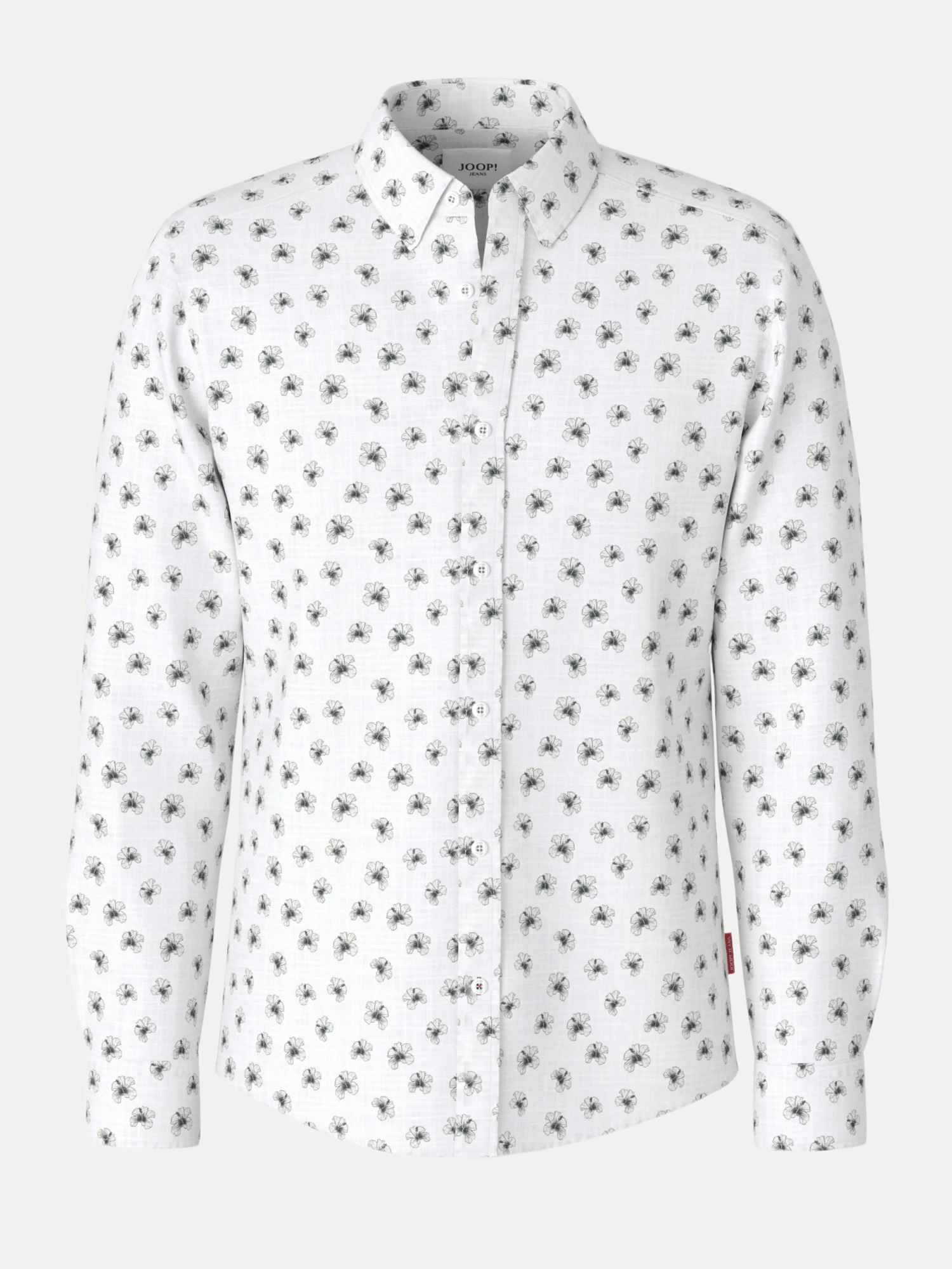 JEANS Hemd mit Floralmuster Weiß XL