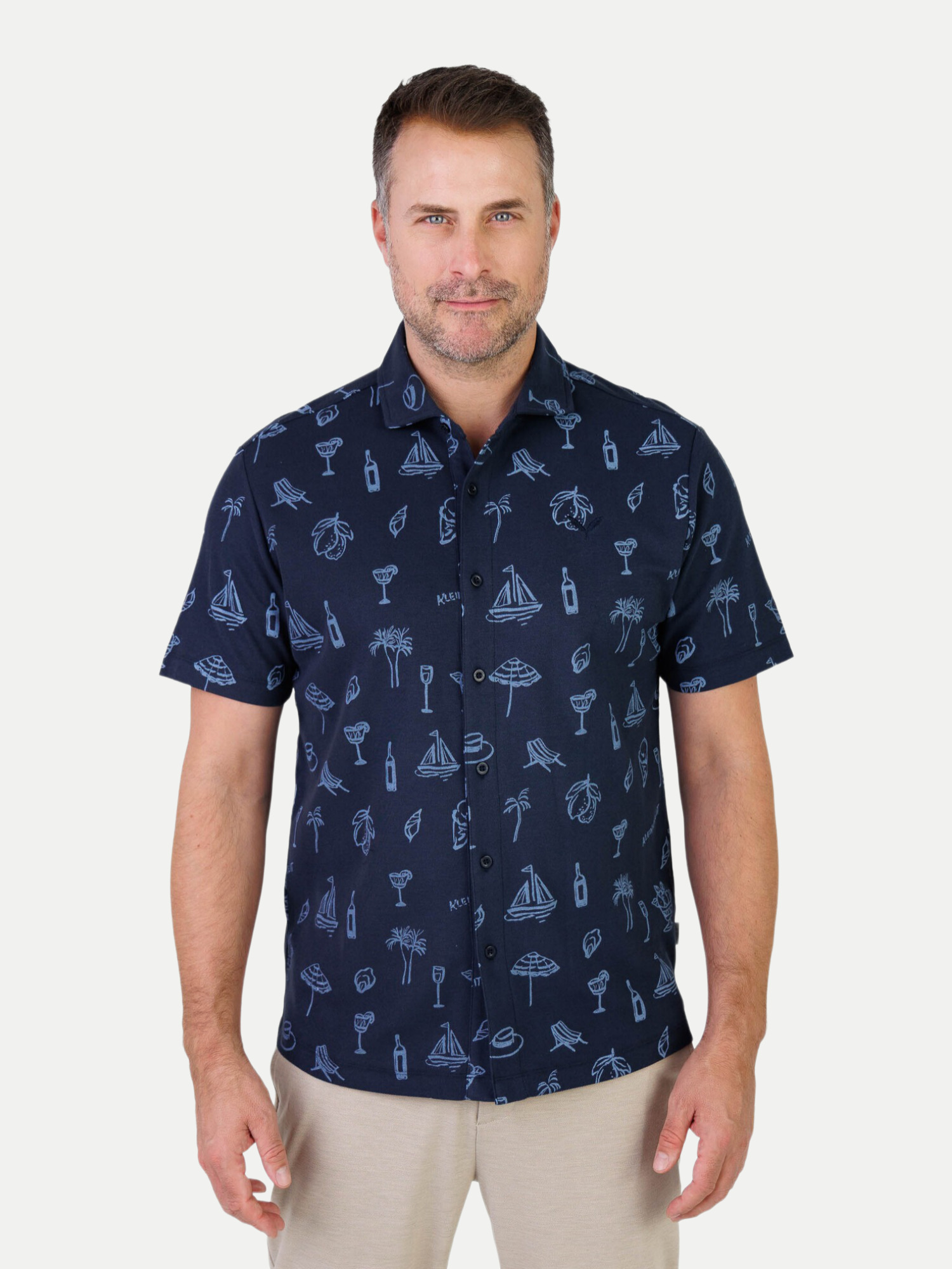 Hemd Travel Scott Blau XL