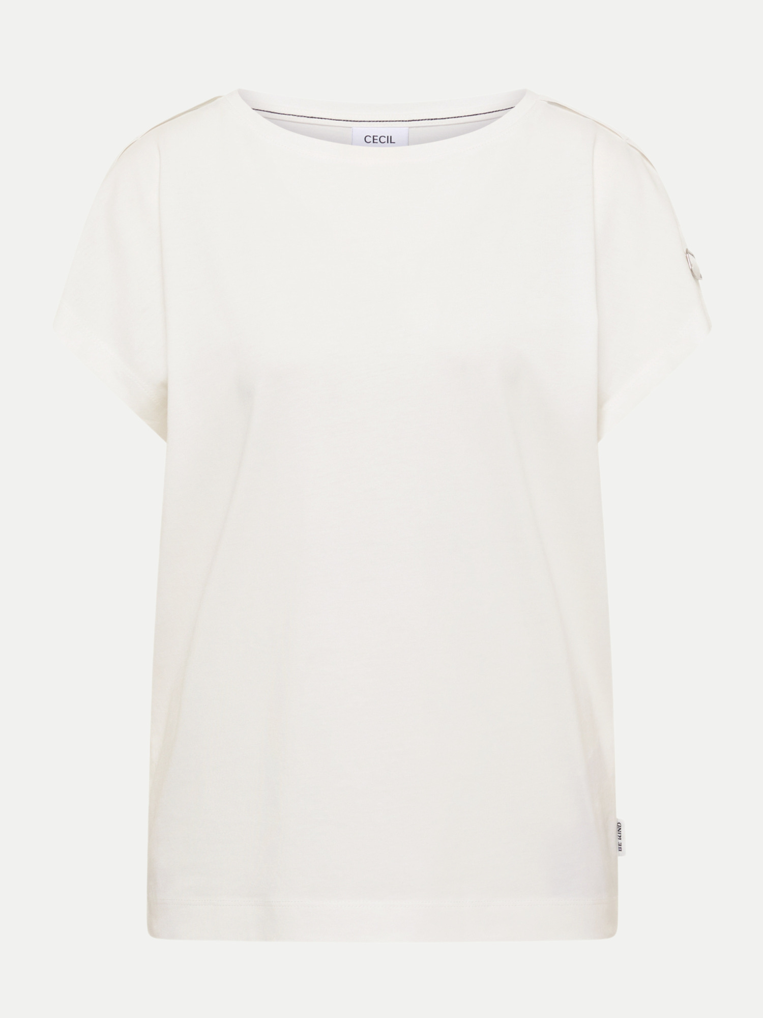 T-Shirt mit Schnallendetail Weiß M