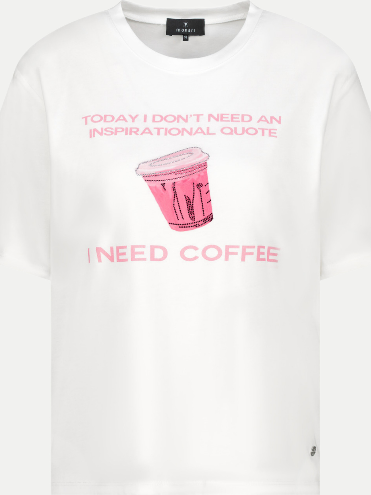 T-Shirt mit Schriftzug Weiß 36