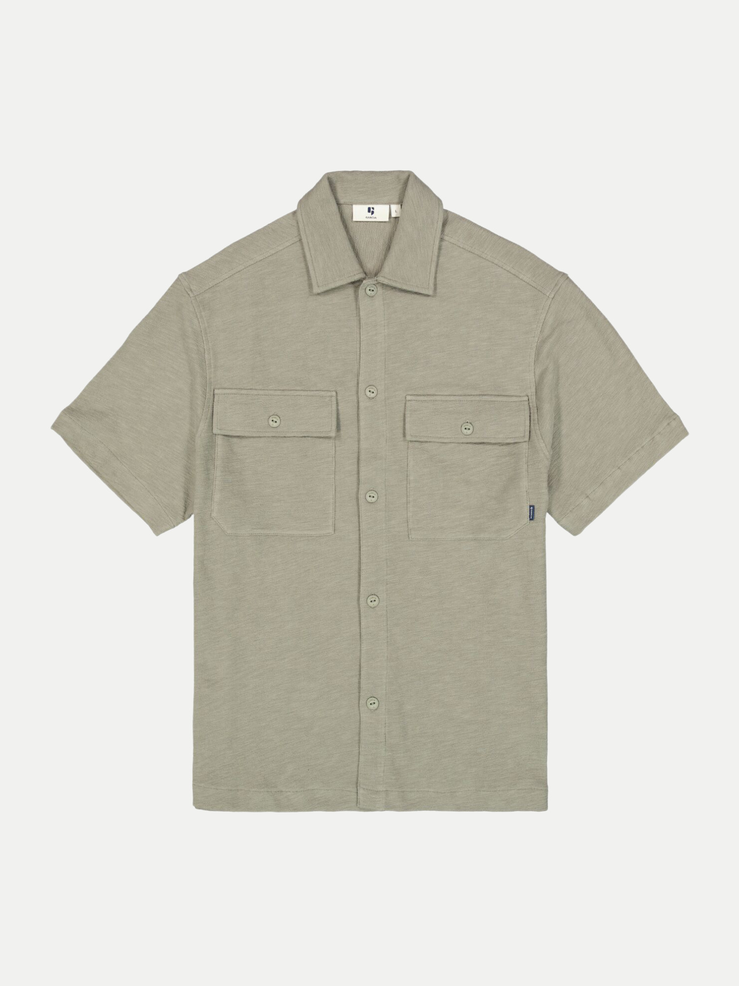 Garcia Jersey Kurzarm-Hemd Beige XL
