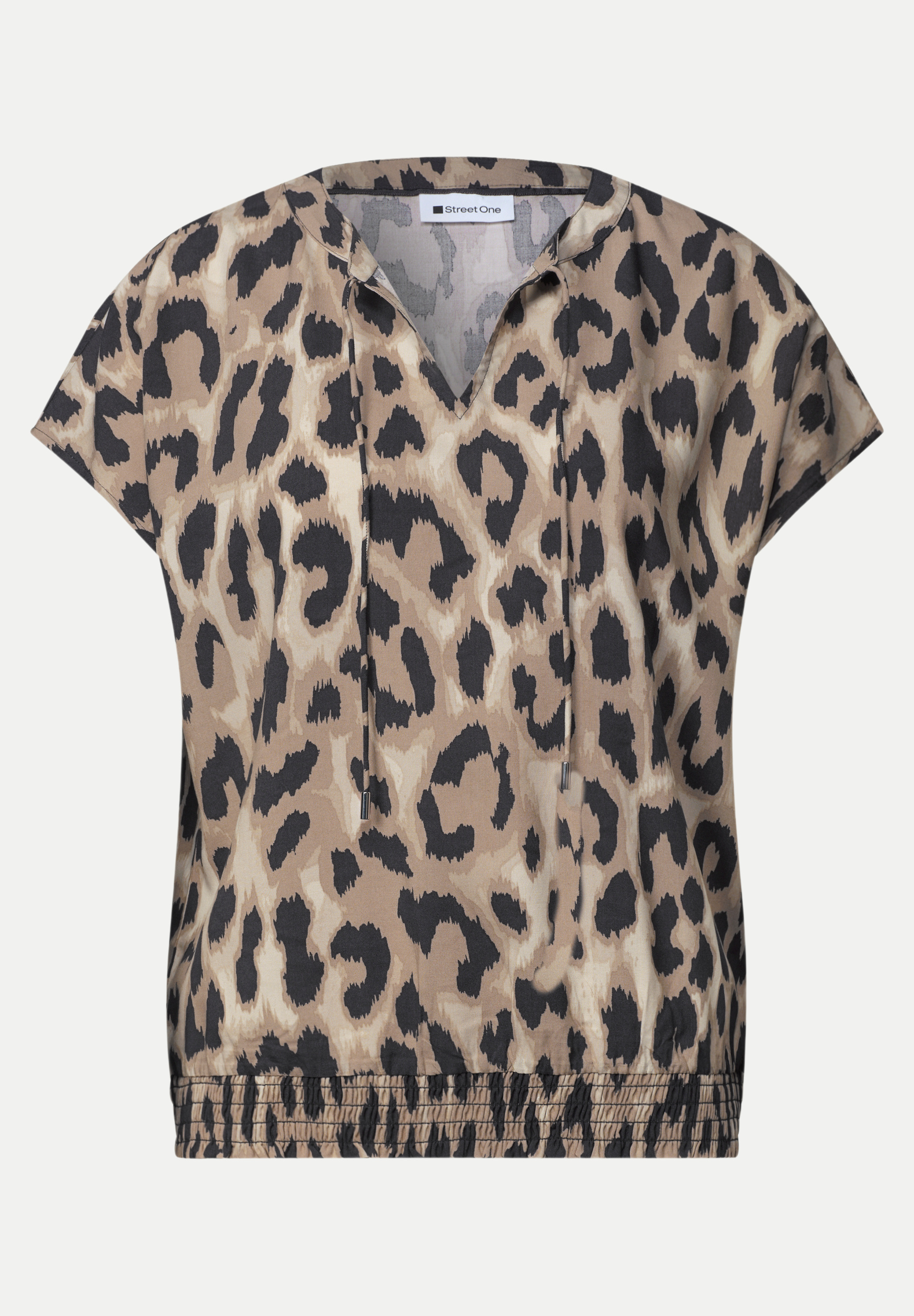 Blusenshirt mit Split Neck Mehrfarbig 38