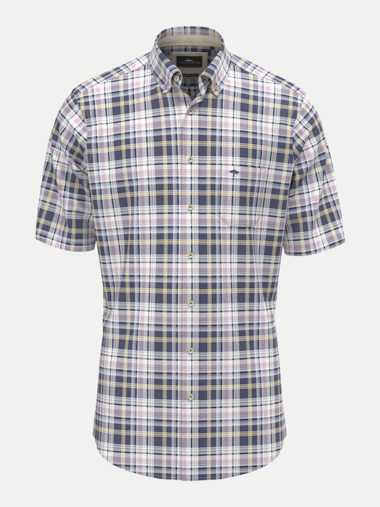 Poplin Check, B.D., 1/2 Mehrfarbig L