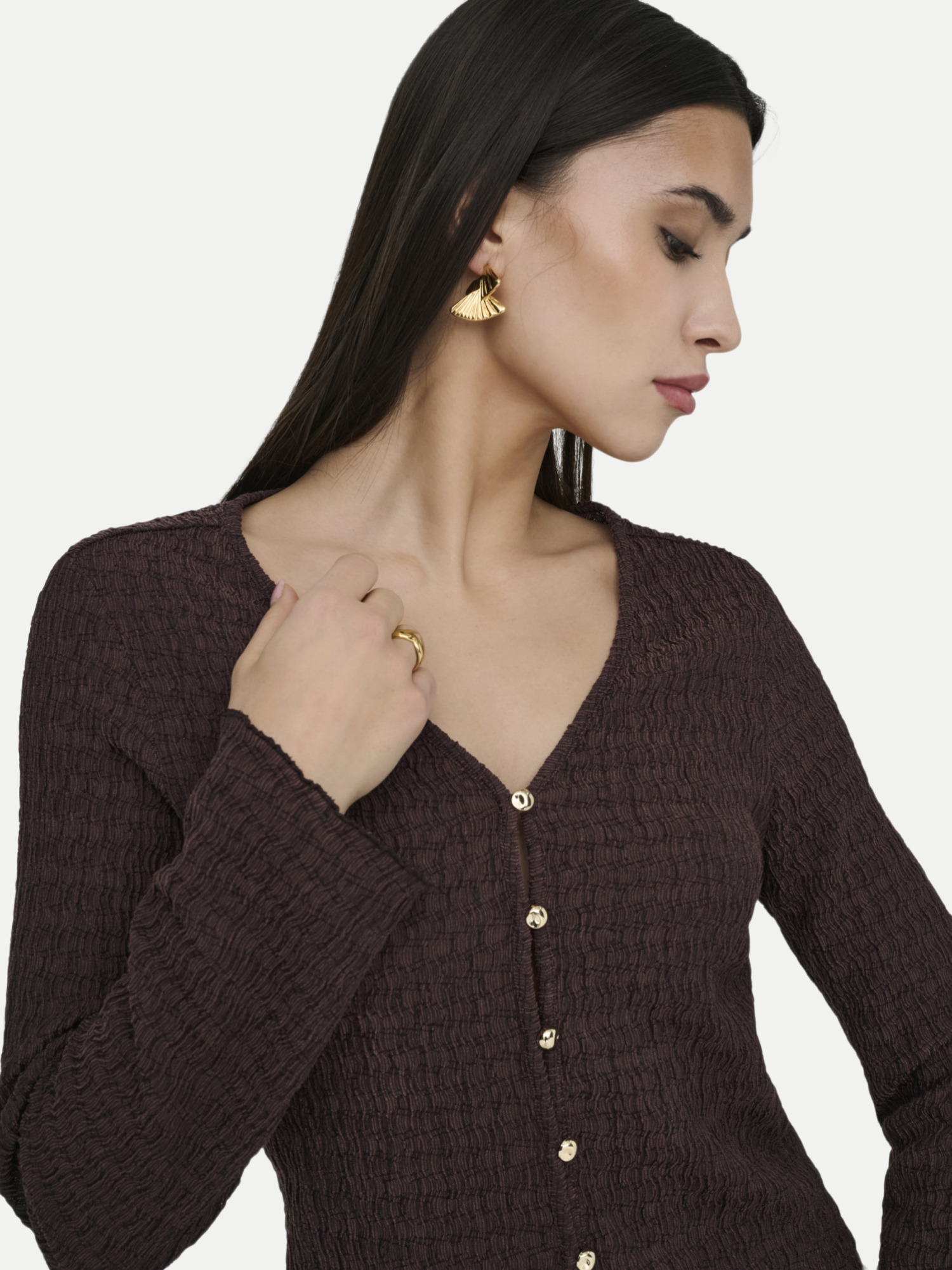 Only Strickjacke Braun XL
